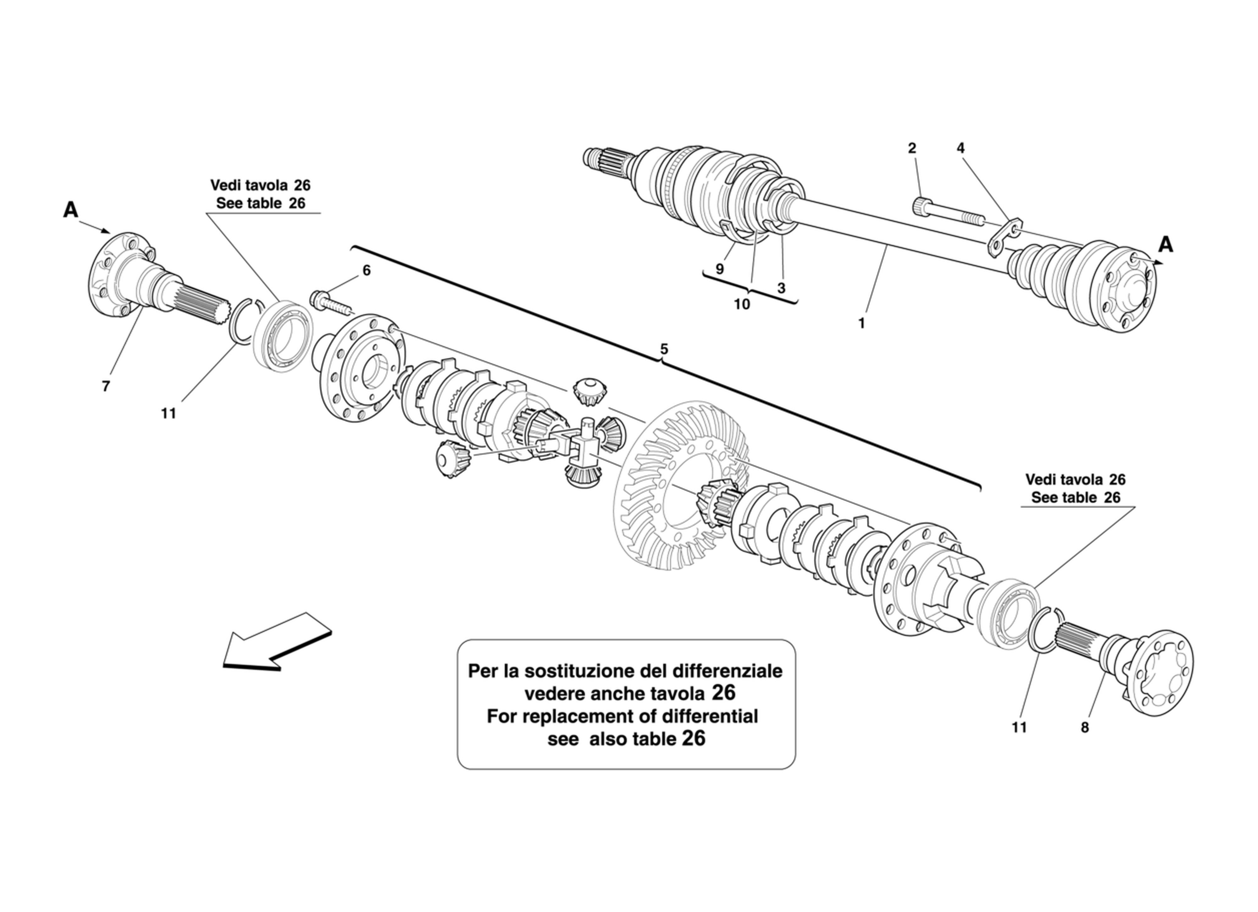 Schematic: Differential And Axle Shaft