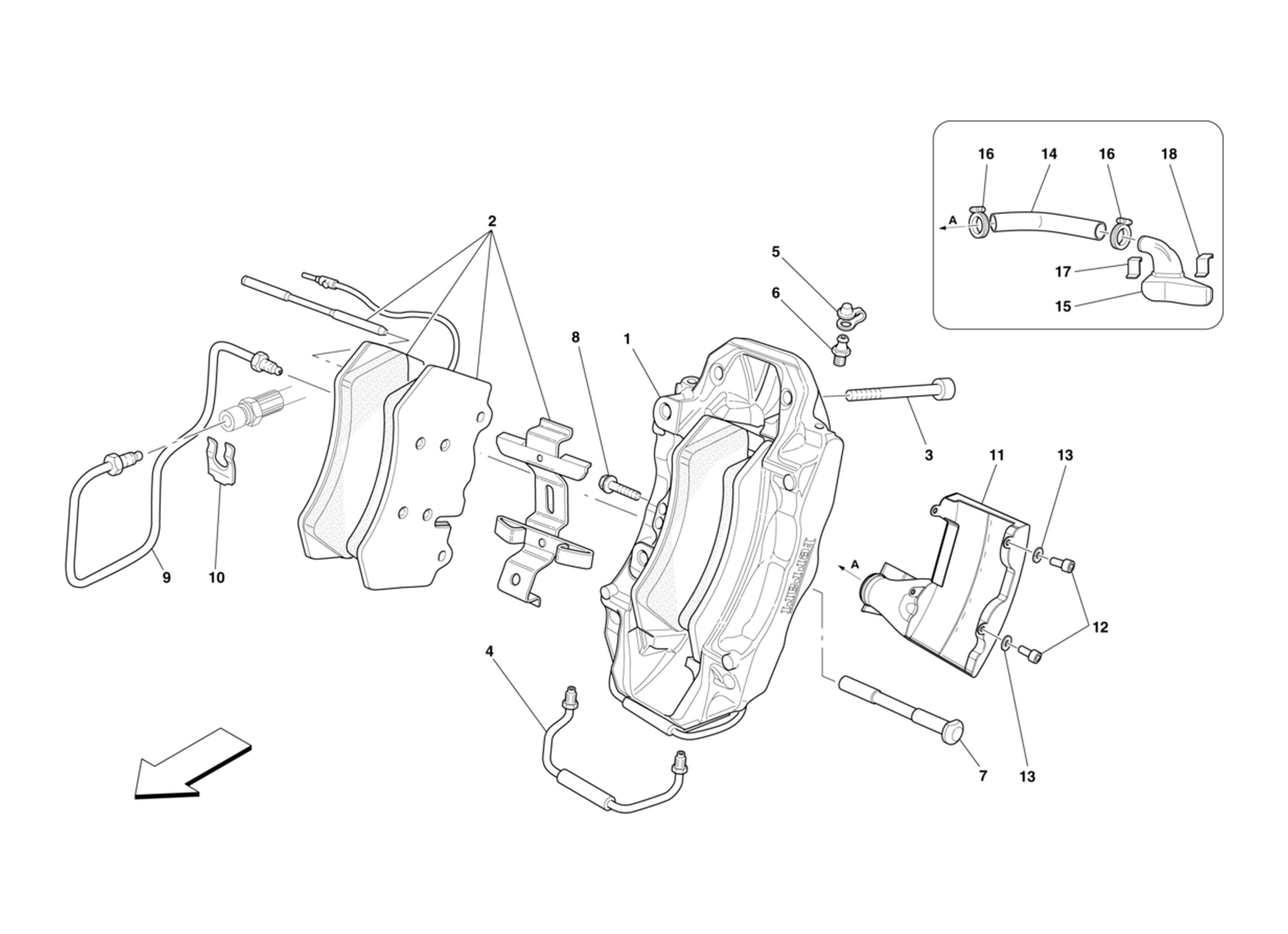 Schematic: Front Brake Calliper