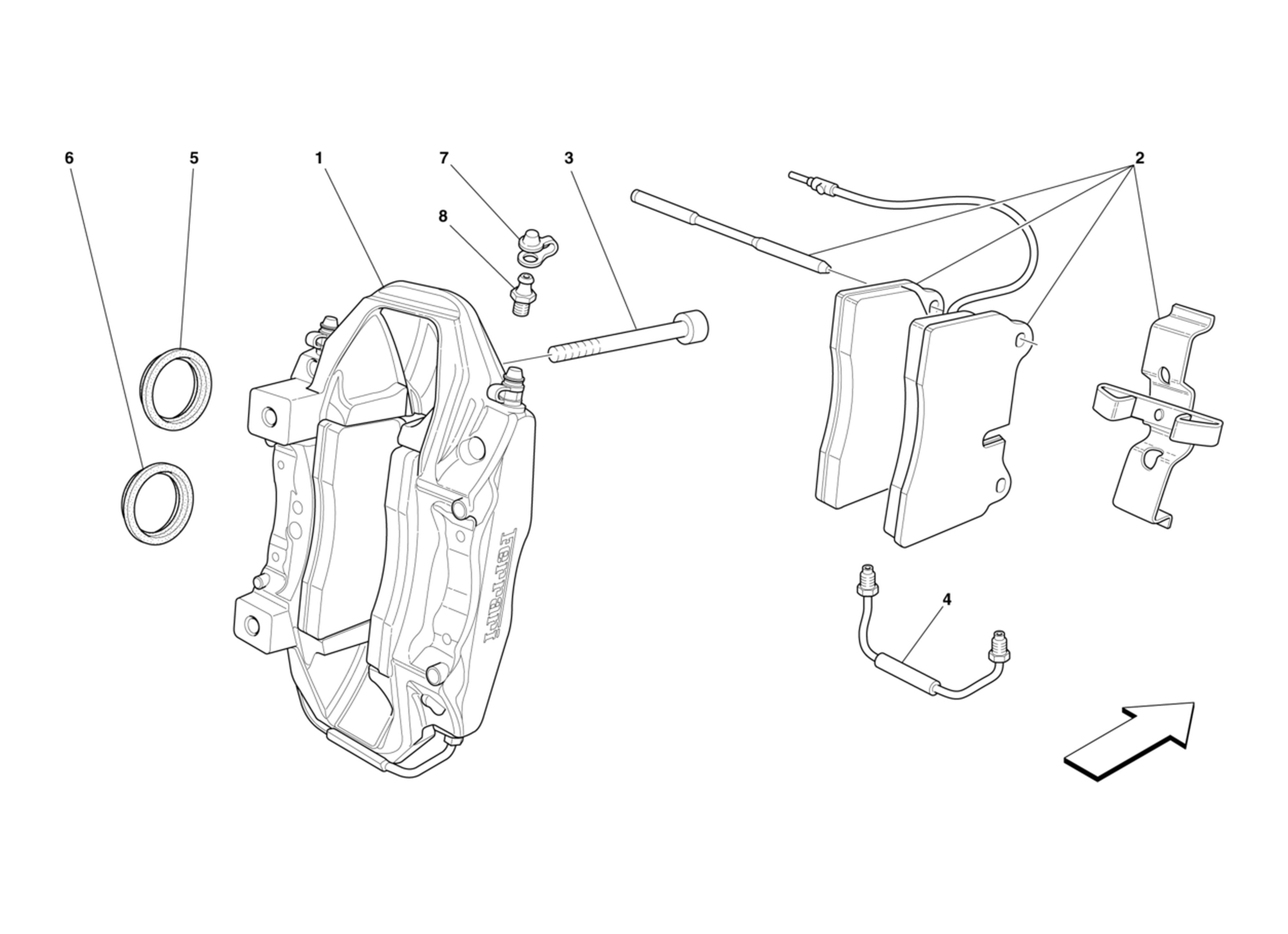 Schematic: Rear Brake Calliper