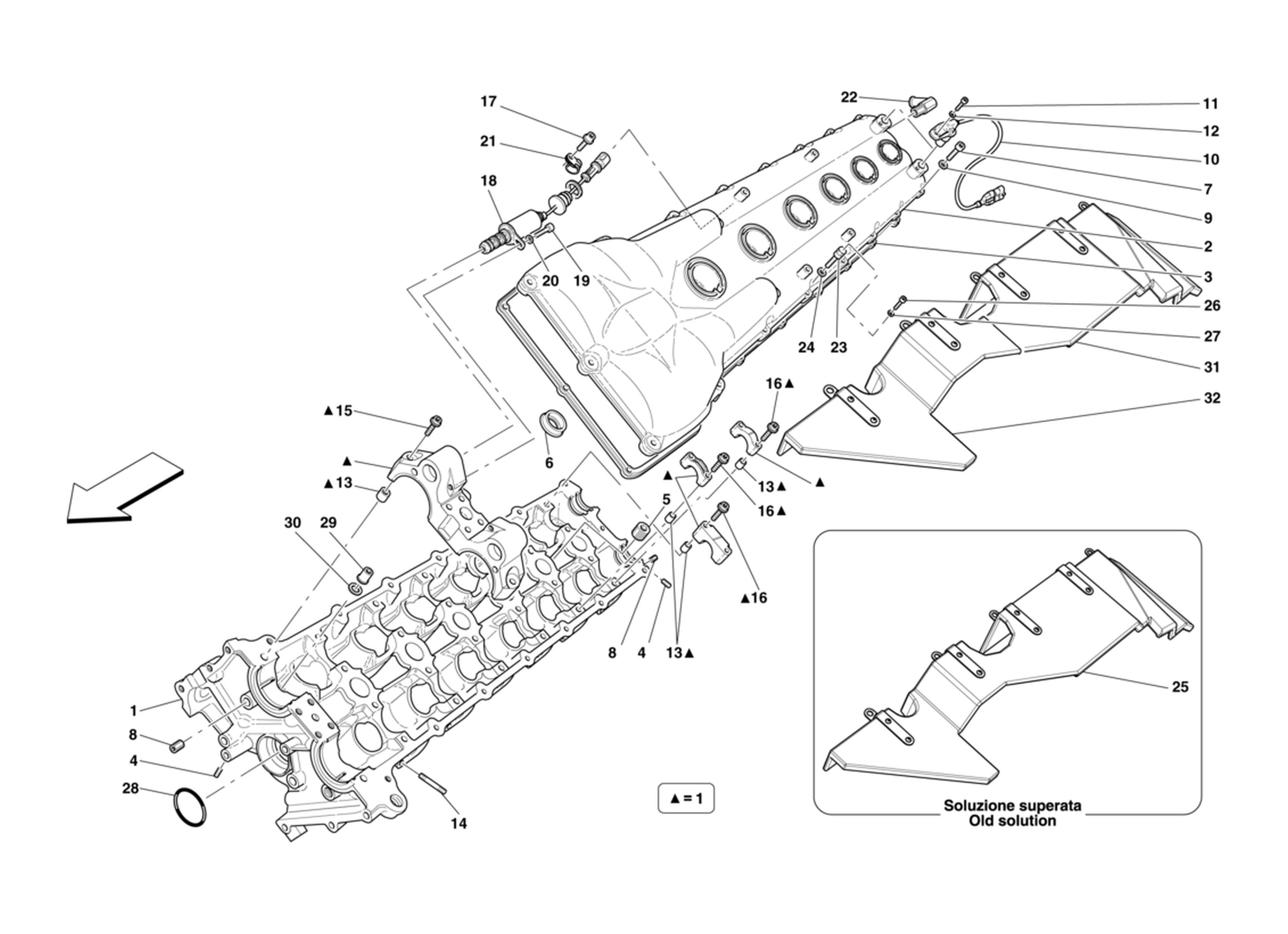 Schematic: Left Hand Cylinder Head