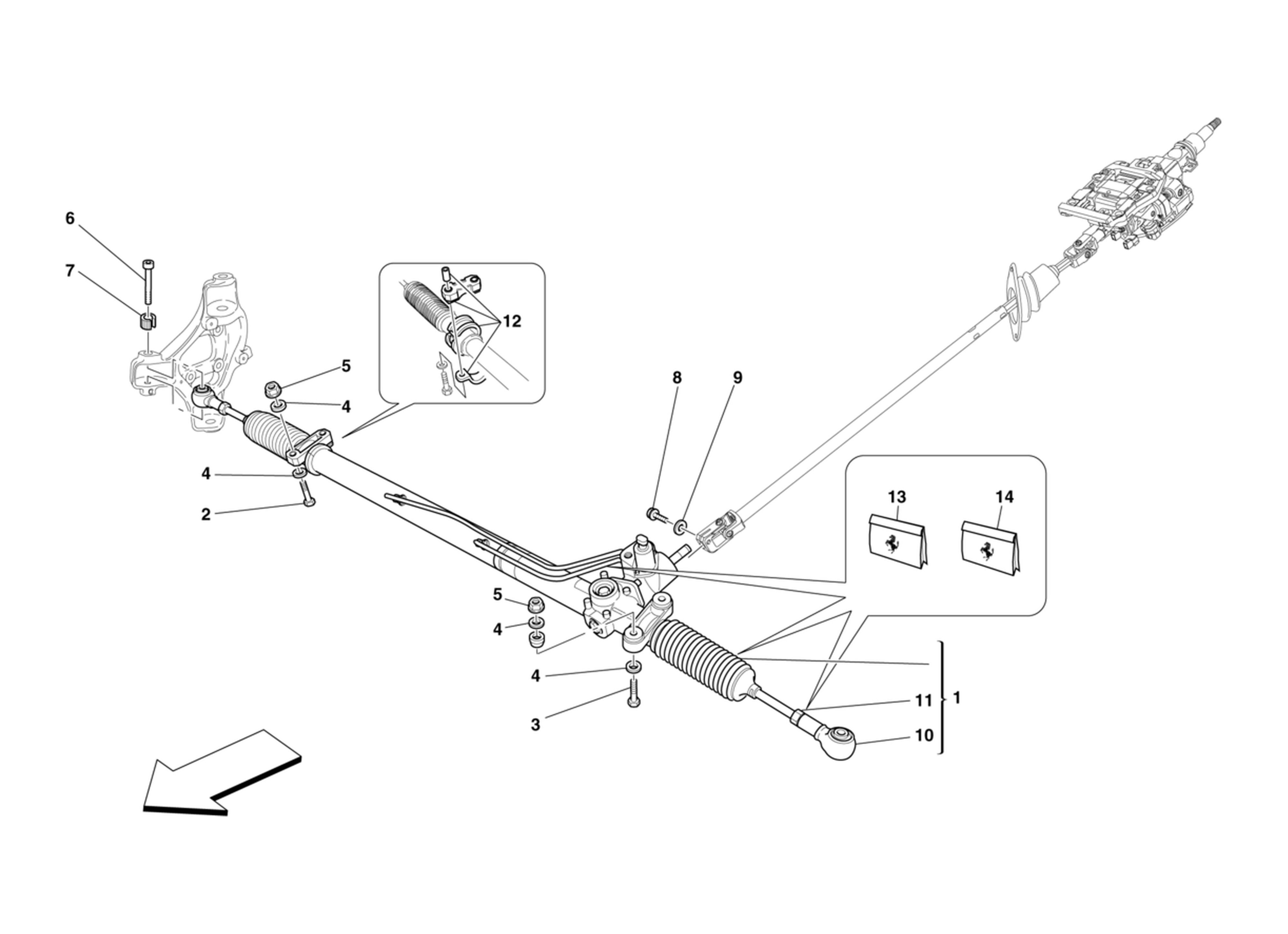 Schematic: Hydraulic Power Steering Box