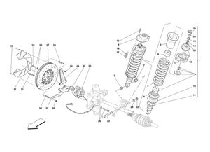 Rear Suspension Shock Absorber And Brake Disc