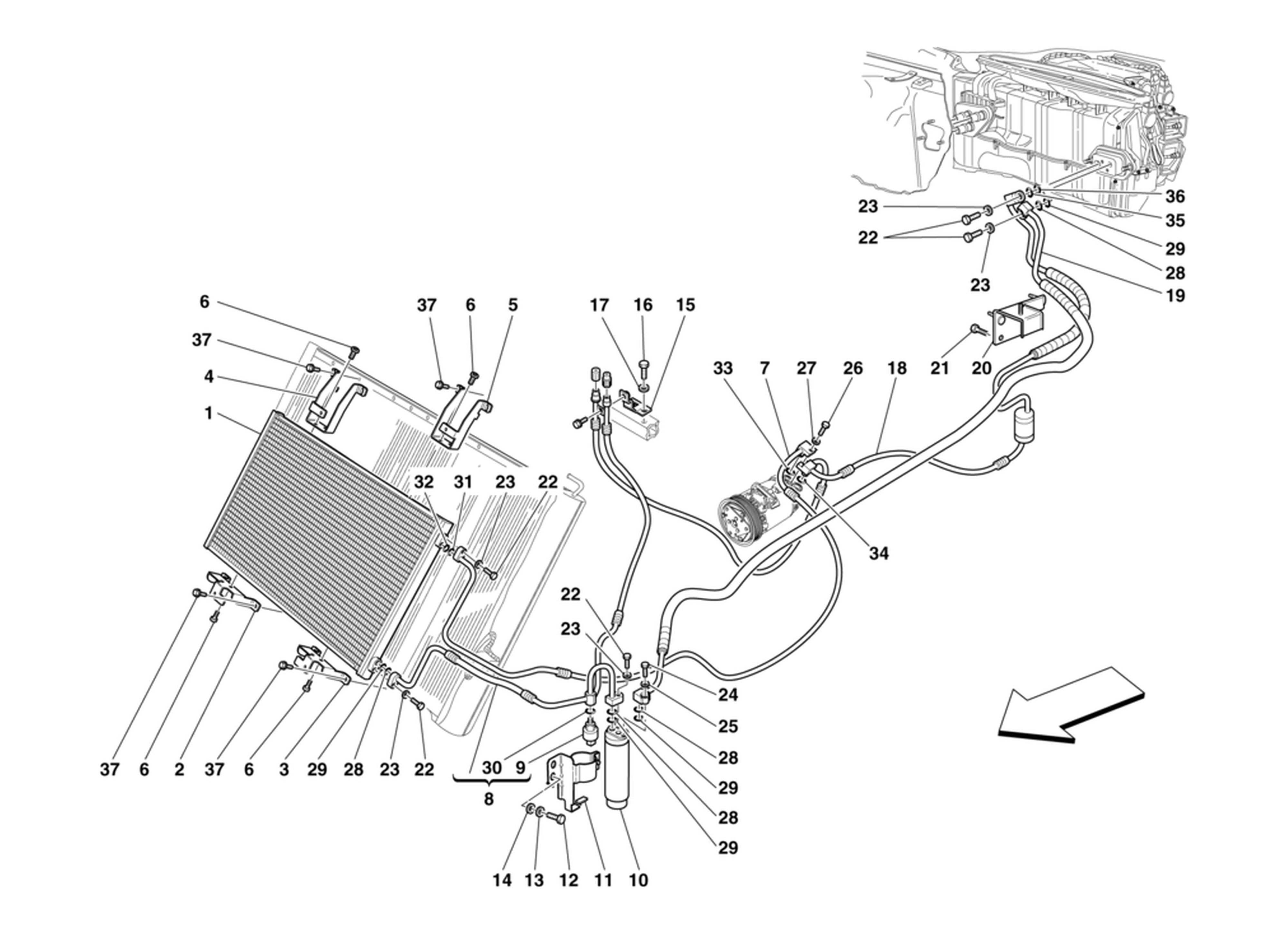 Schematic: Ac System Freon Pipes