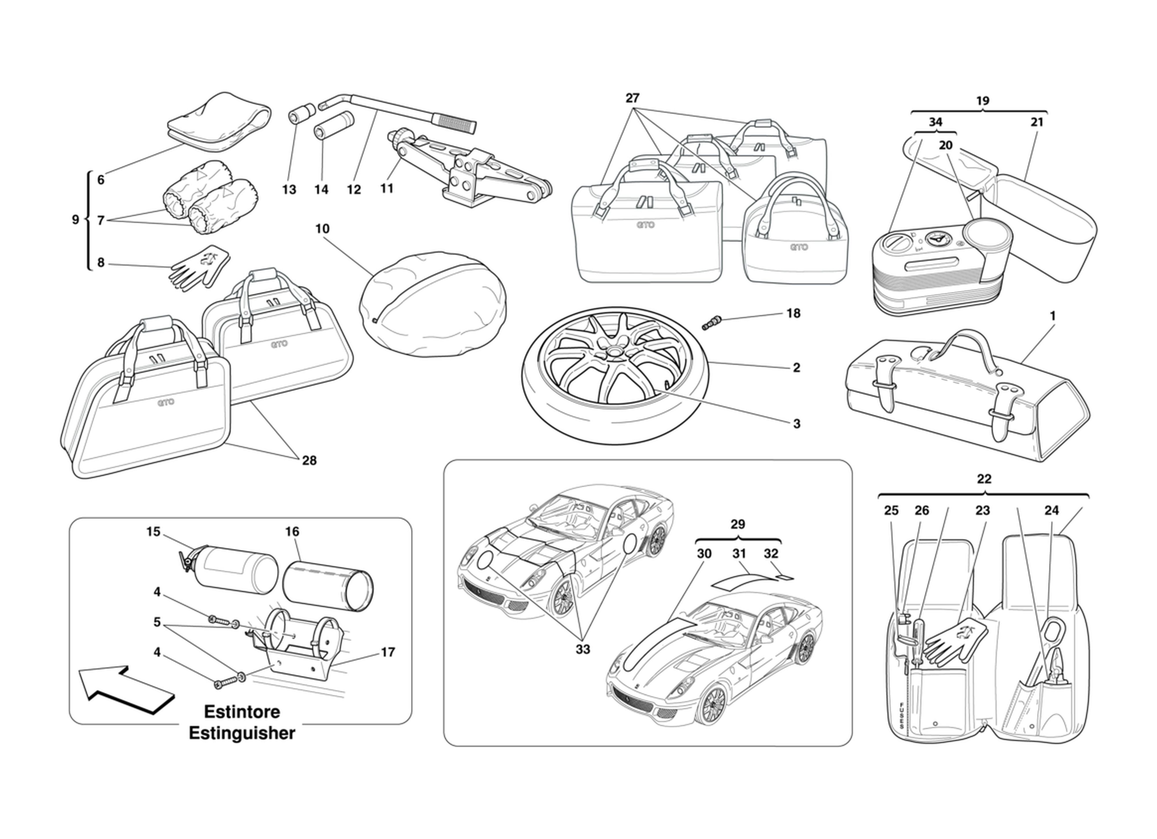 Schematic: Tools Provided With Vehicle