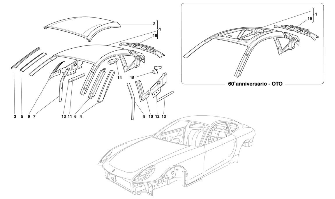 Schematic: Bodyshell - Roof