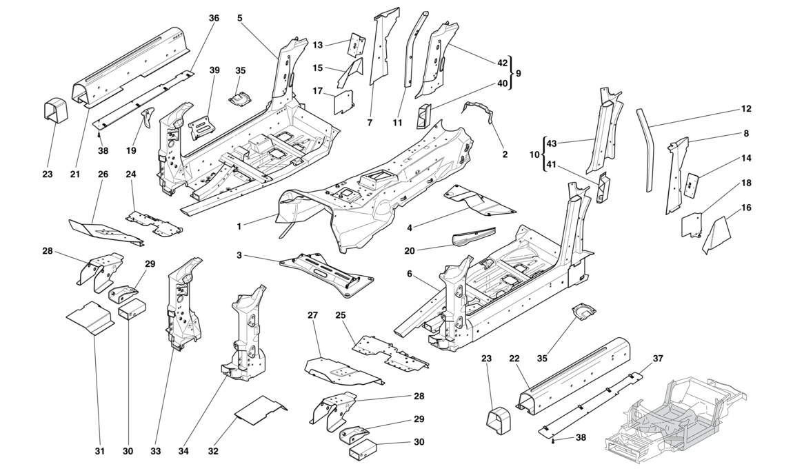 Schematic: Central Structures And Components