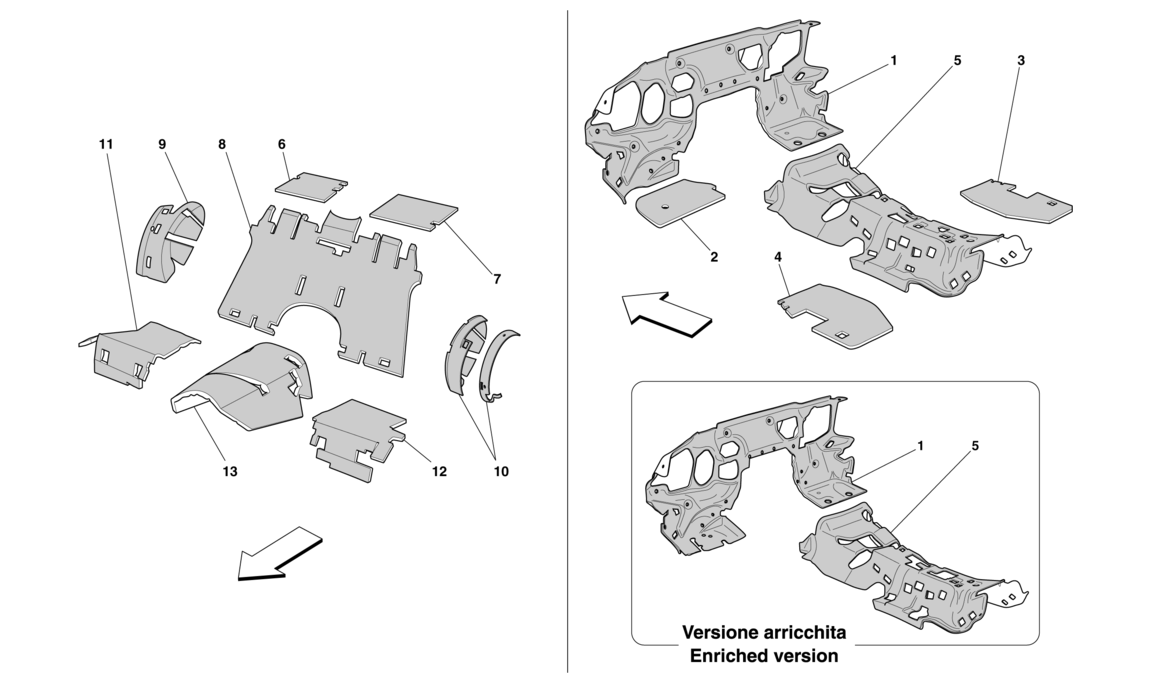 Schematic: Passenger Compartment Insulations