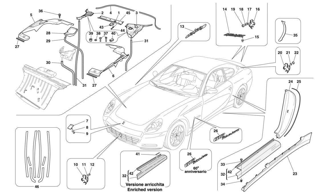 Schematic: Exterior Trim