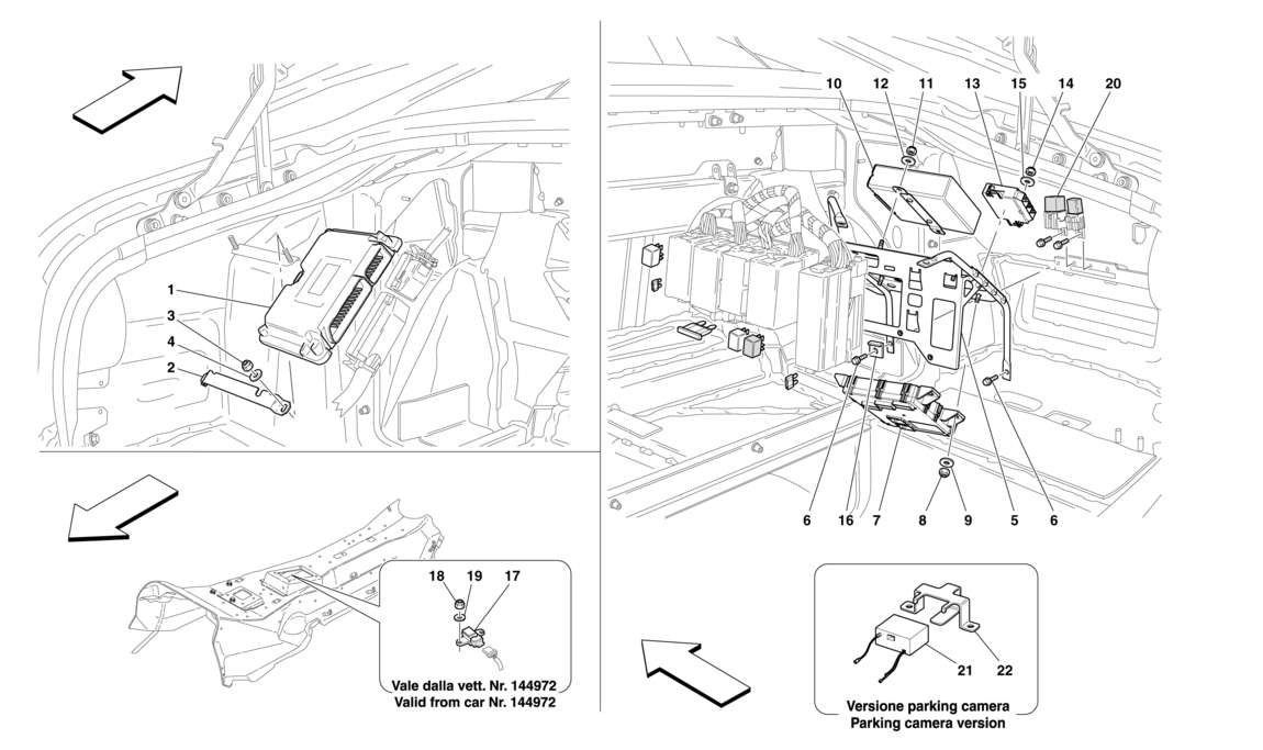 Schematic: Luggage Compartment Ecus