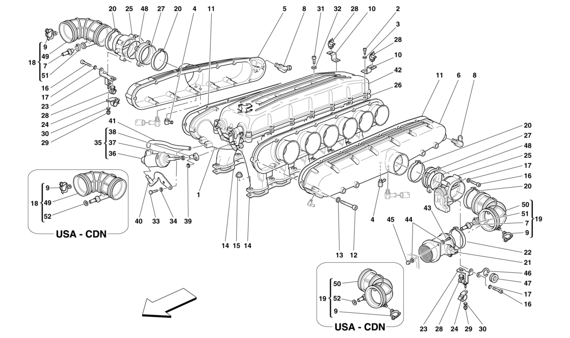 Schematic: Air Intake Manifolds