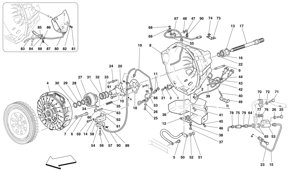 Schematic: Clutch And Controls -Applicable For Oto-