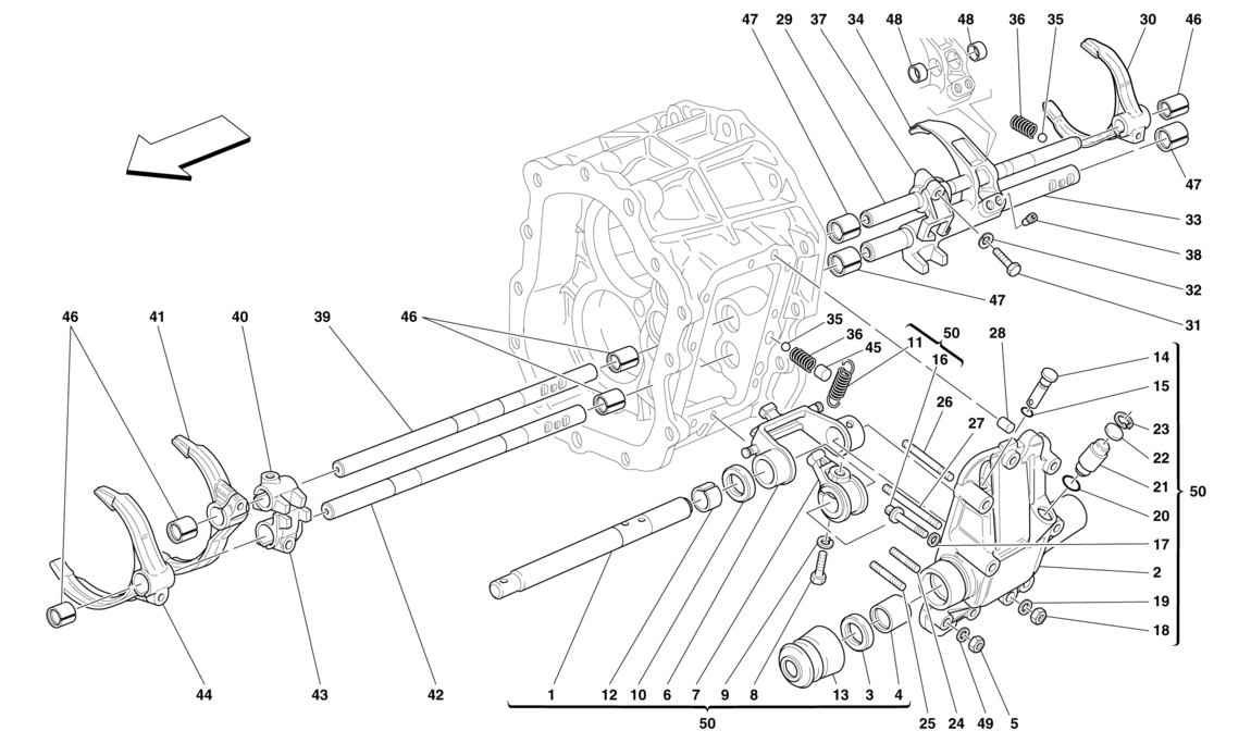 Schematic: Internal Gearbox Controls -Not For F1-