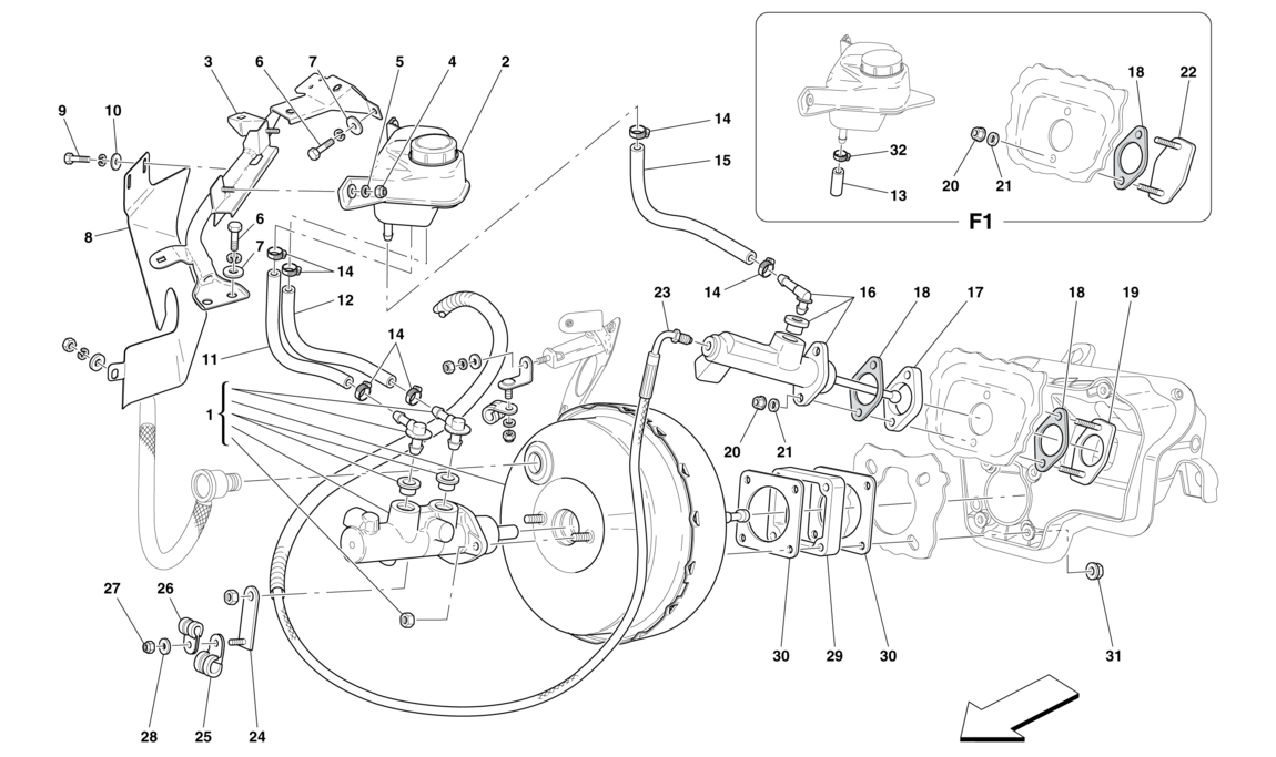 Schematic: Hydraulic Brake And Clutch Control