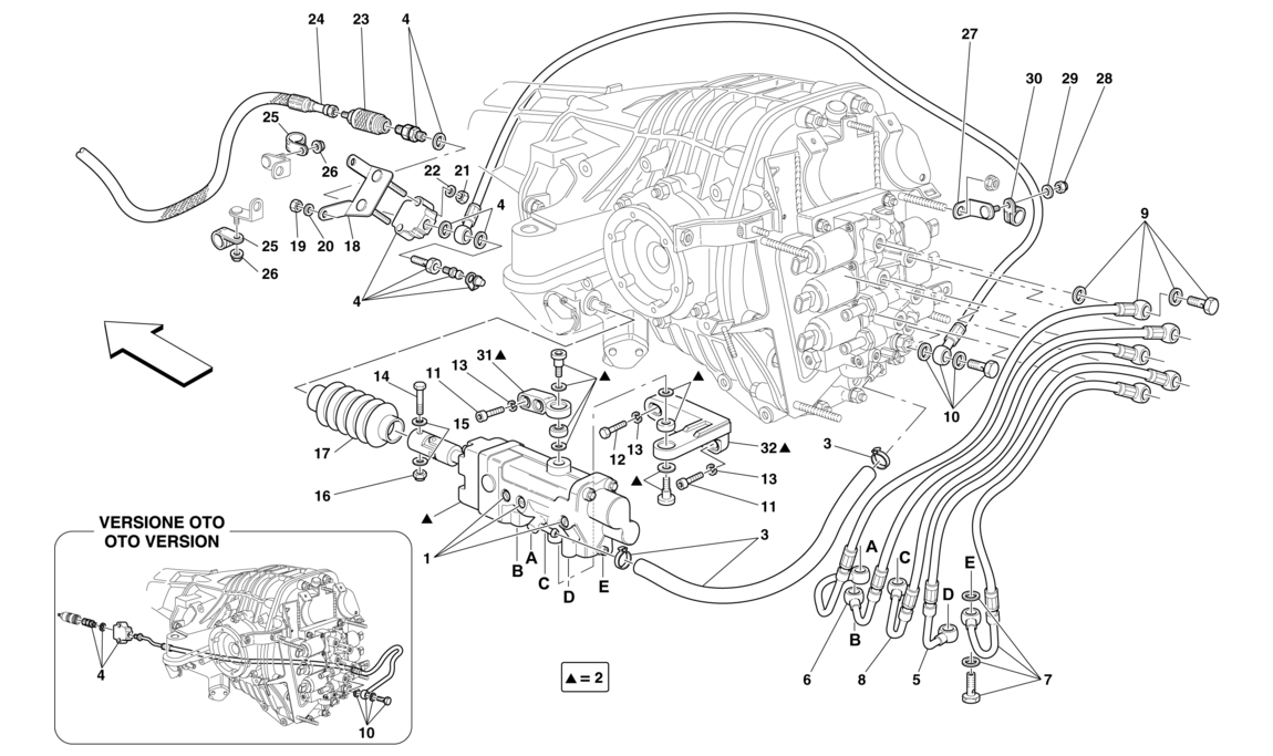 Schematic: F1 Clutch Hydraulic Control -Valid For F1-