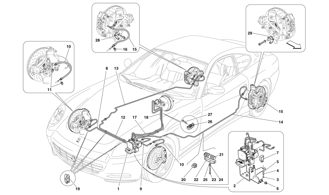Schematic: Brake System -Not For Rhd