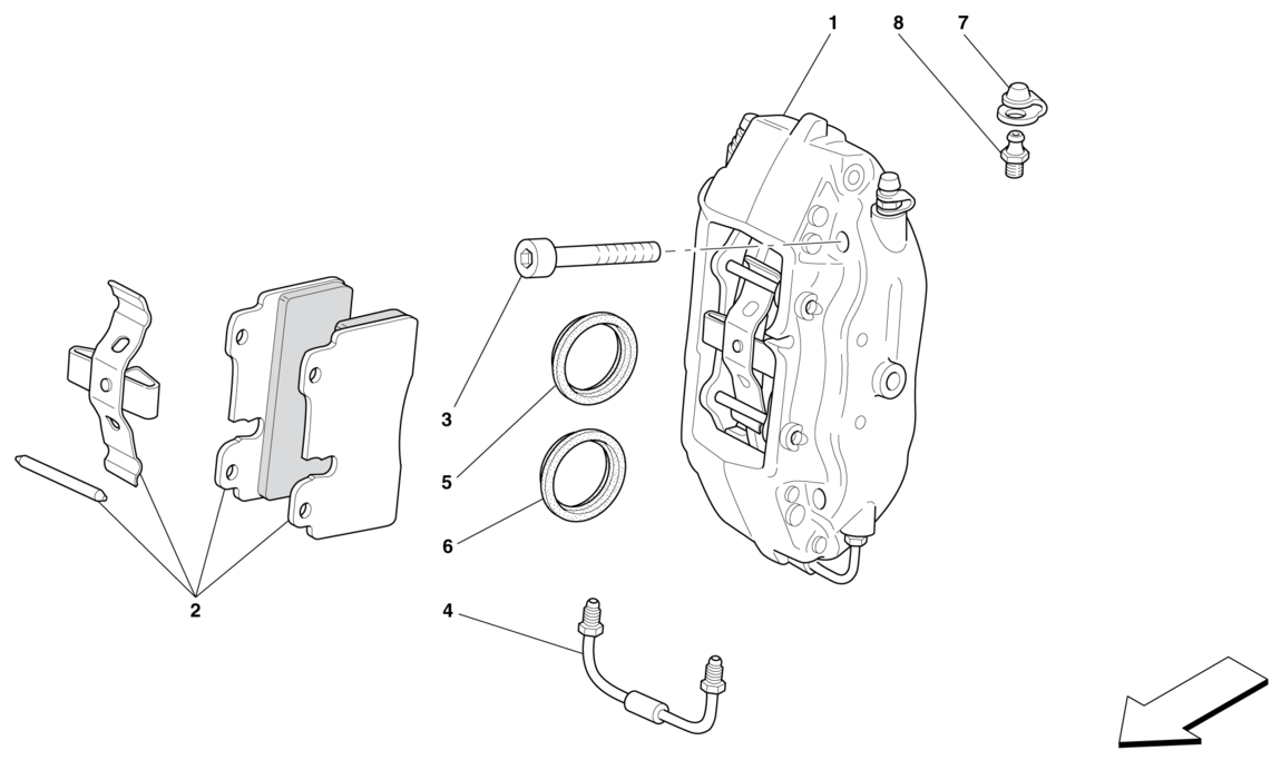 Schematic: Rear Brake Caliper