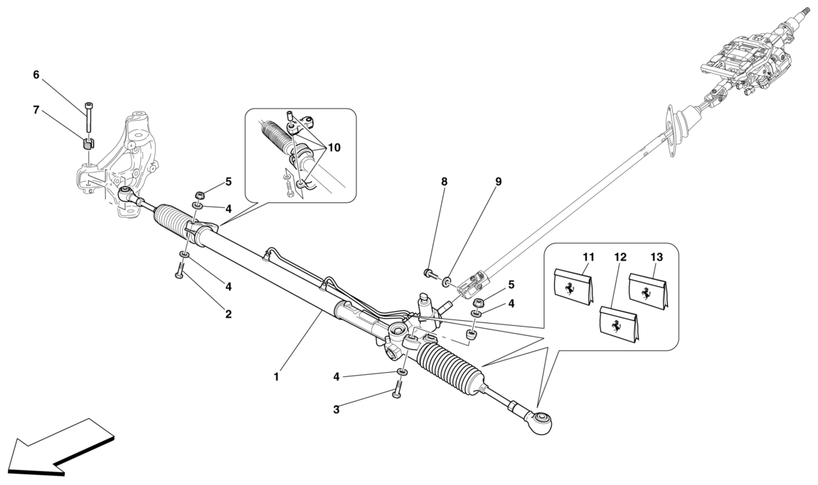 Schematic: Hydraulic Power Steering Box