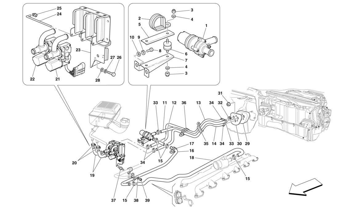 Schematic: Air Conditioning System - Water Pipes