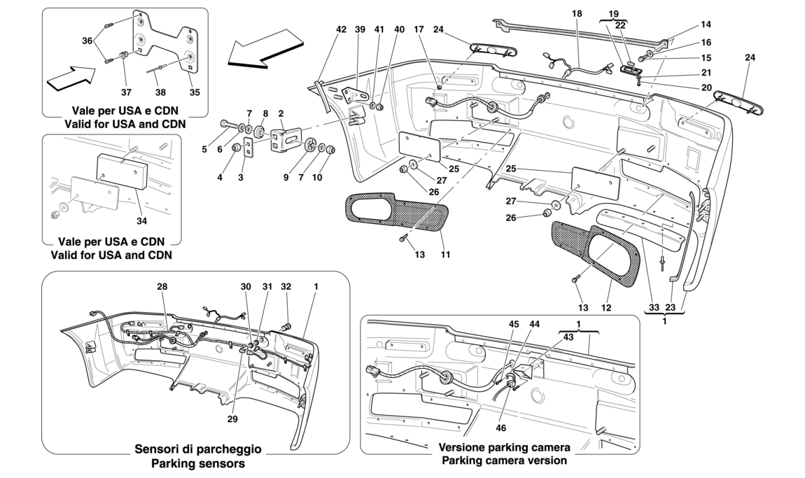 Schematic: Rear Bumper