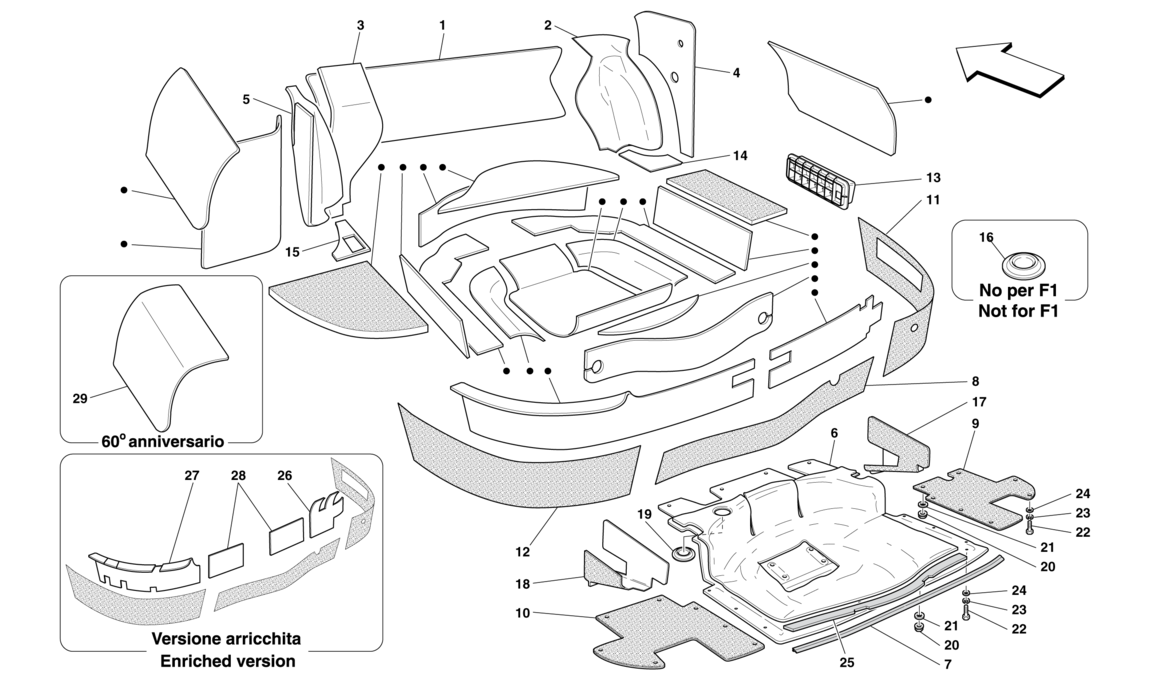 Schematic: Luggage Compartment Insulation