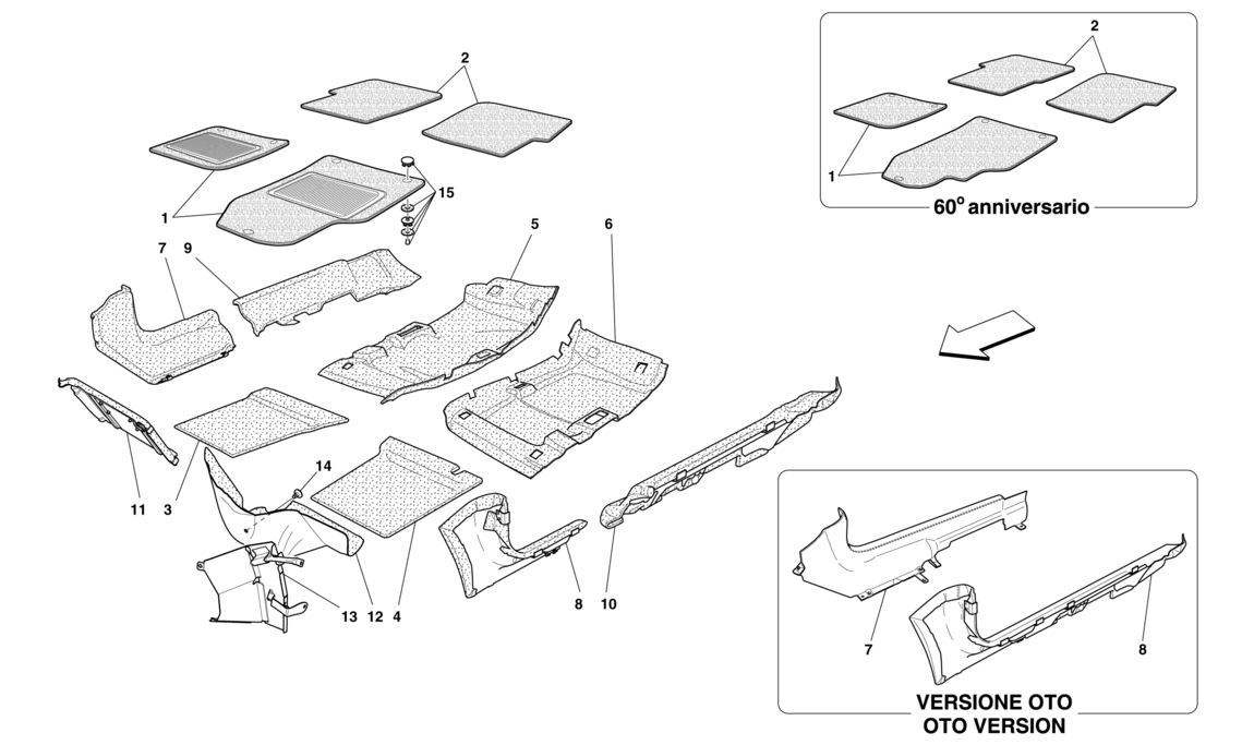 Schematic: Passenger Compartment Trim And Mats