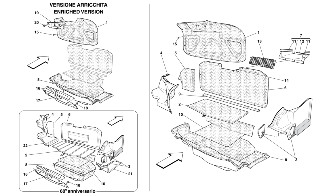 Schematic: Luggage Compartment Trim