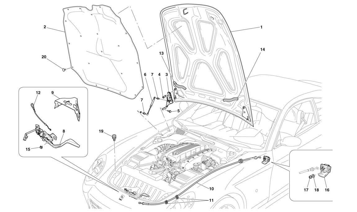 Schematic: Engine Compartment Lid