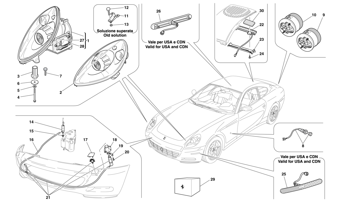 Schematic: Headlights And Taillights