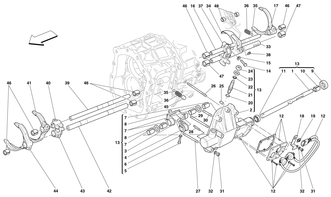 Schematic: Internal Gearbox Controls Applicable For F1