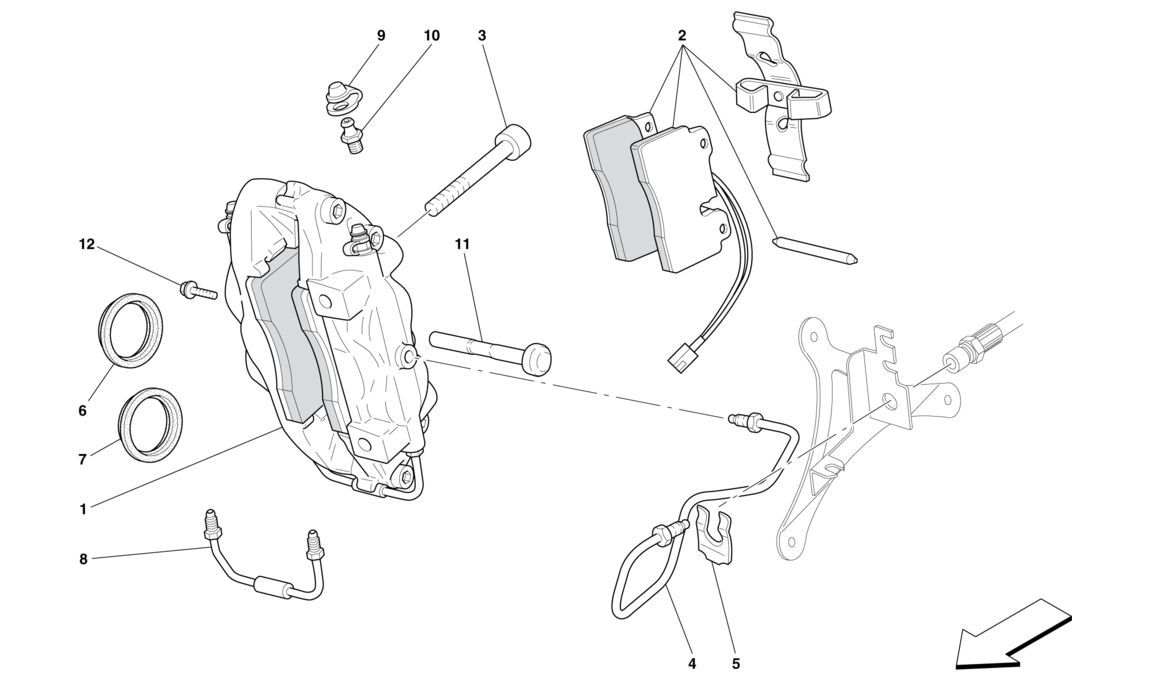 Schematic: Front Brake Calliper