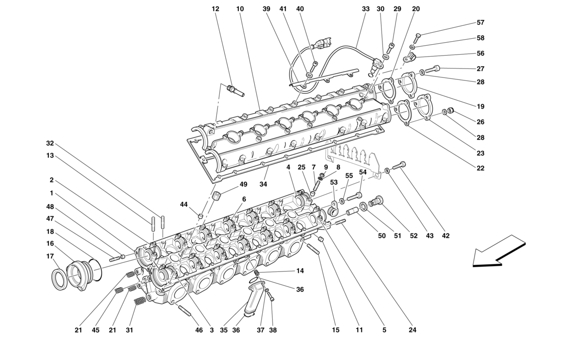 Schematic: Left Hand Cylinder Head