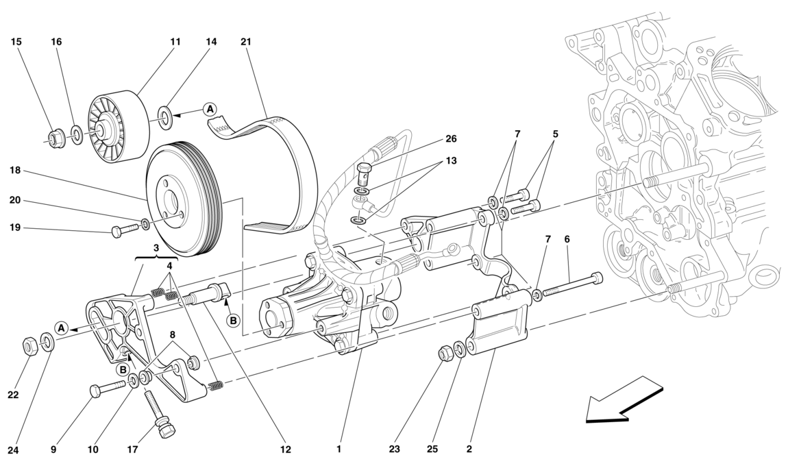 Schematic: Power Steering Pump