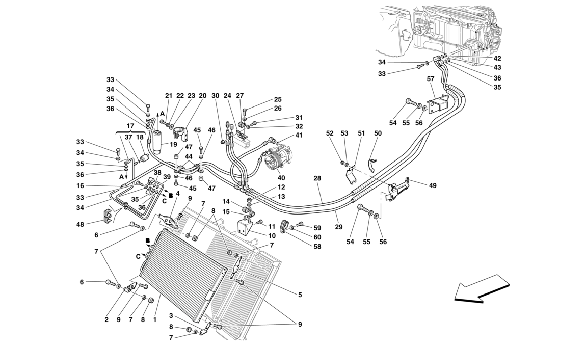 Schematic: Ac System Freon Pipes