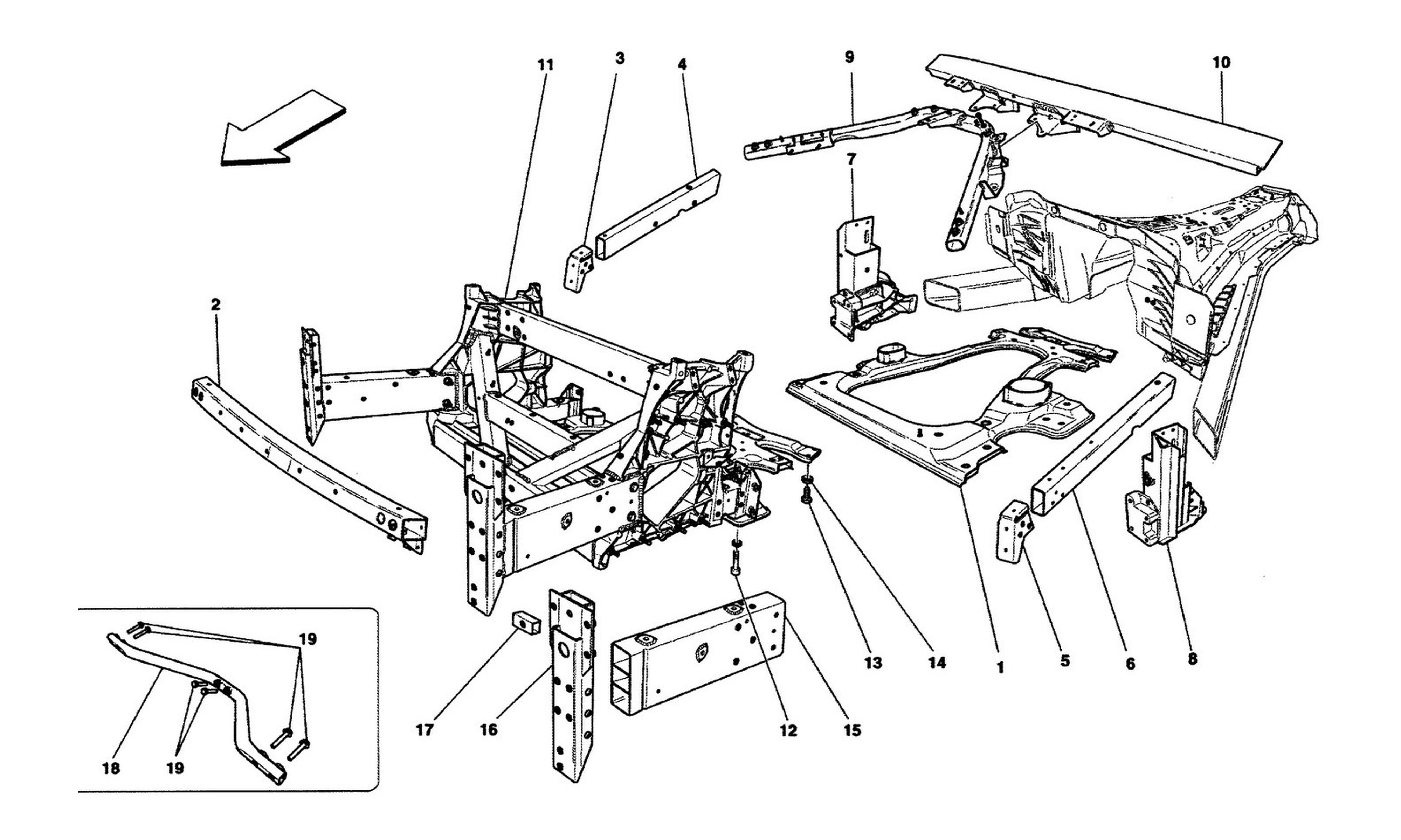 Schematic: Front Structural Frames And Sheet Panels