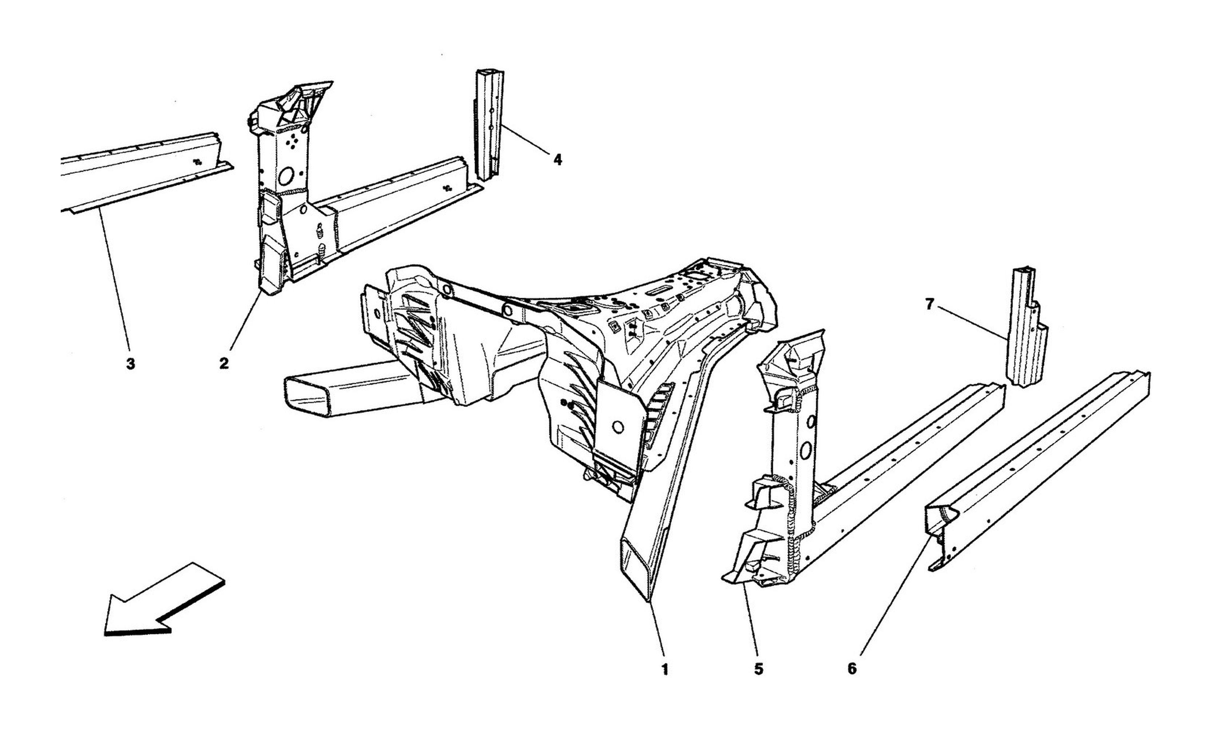 Schematic: Central Structural Frames And Sheet Panels