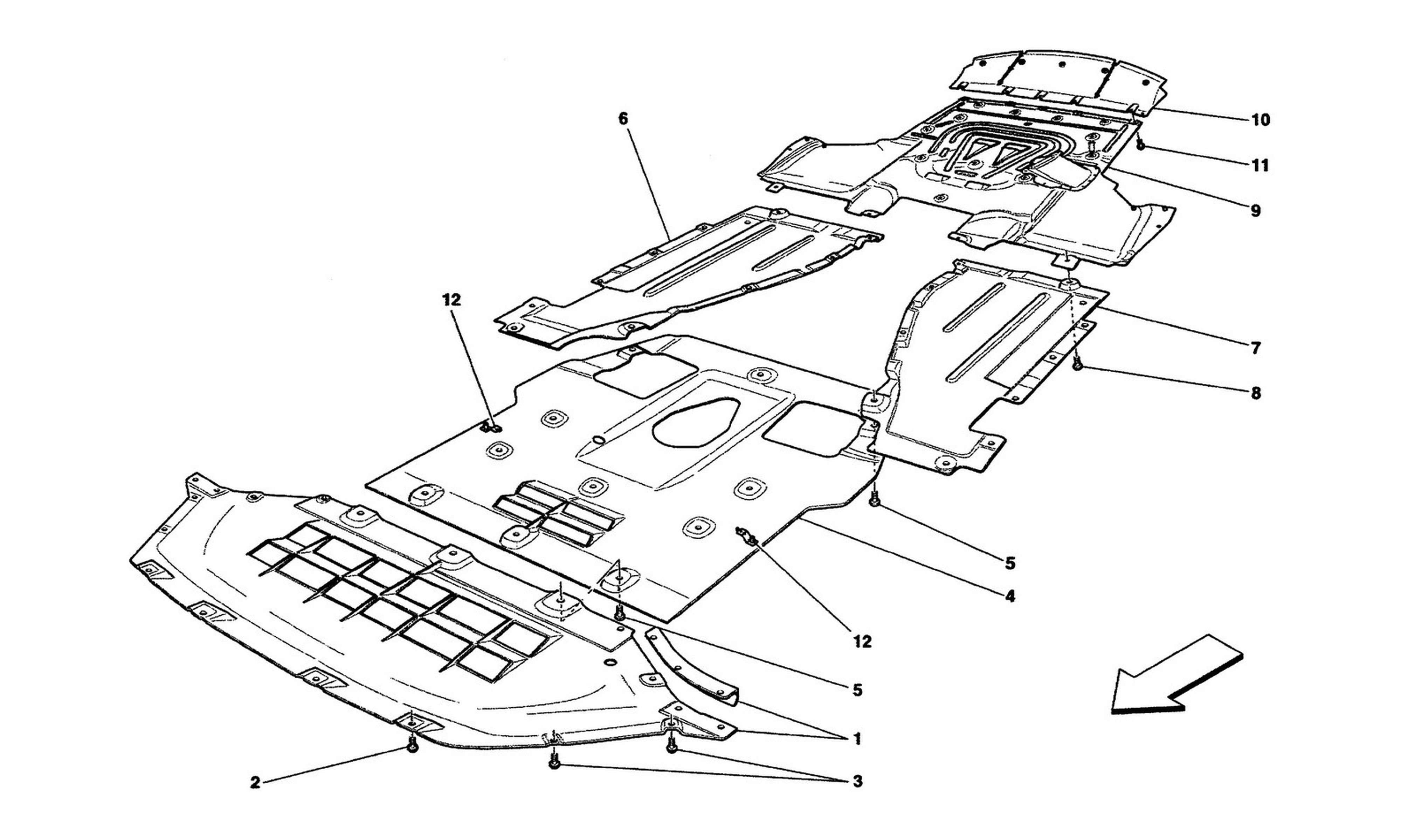 Schematic: Underbody And Underfloor Guards