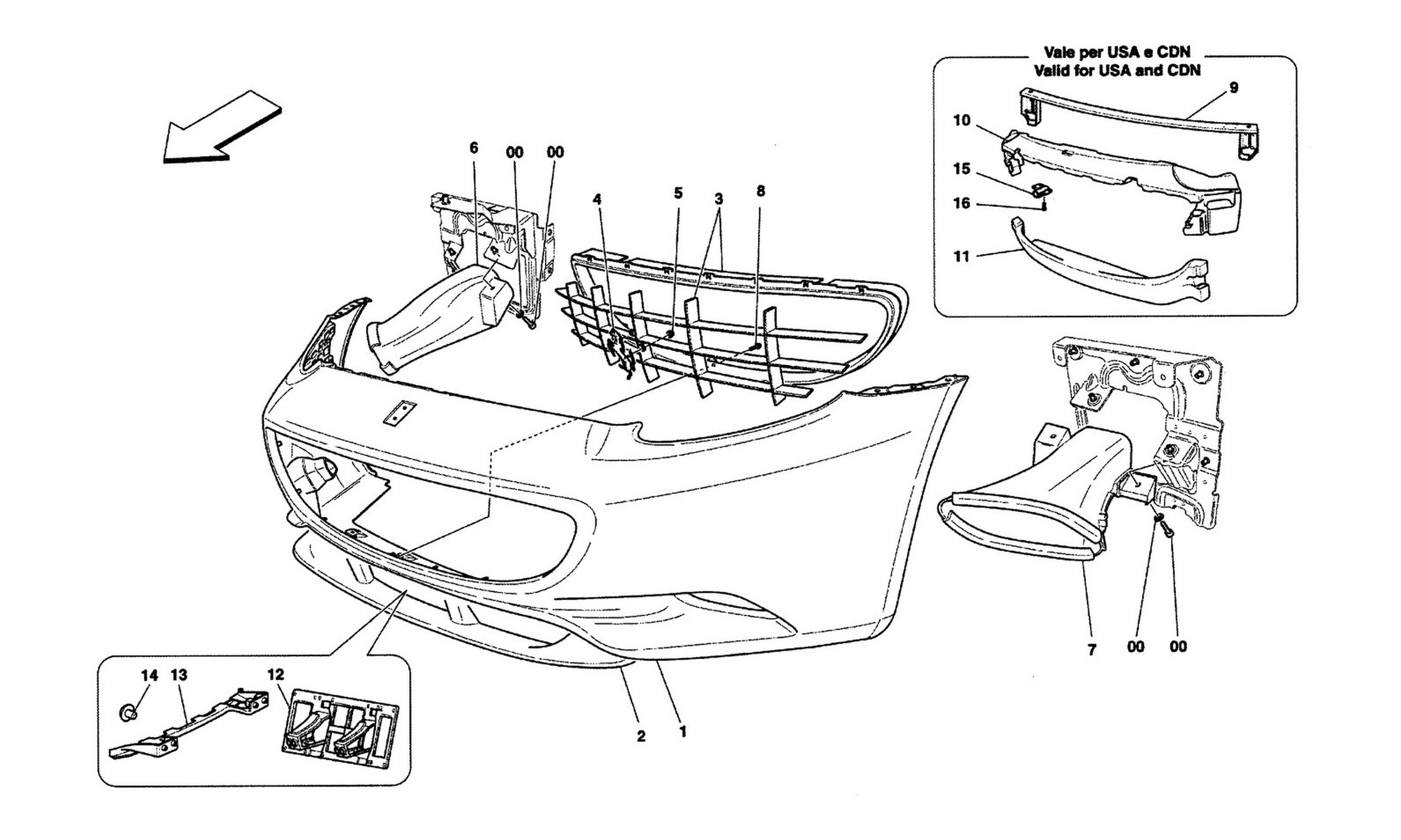 Schematic: Front Bumper