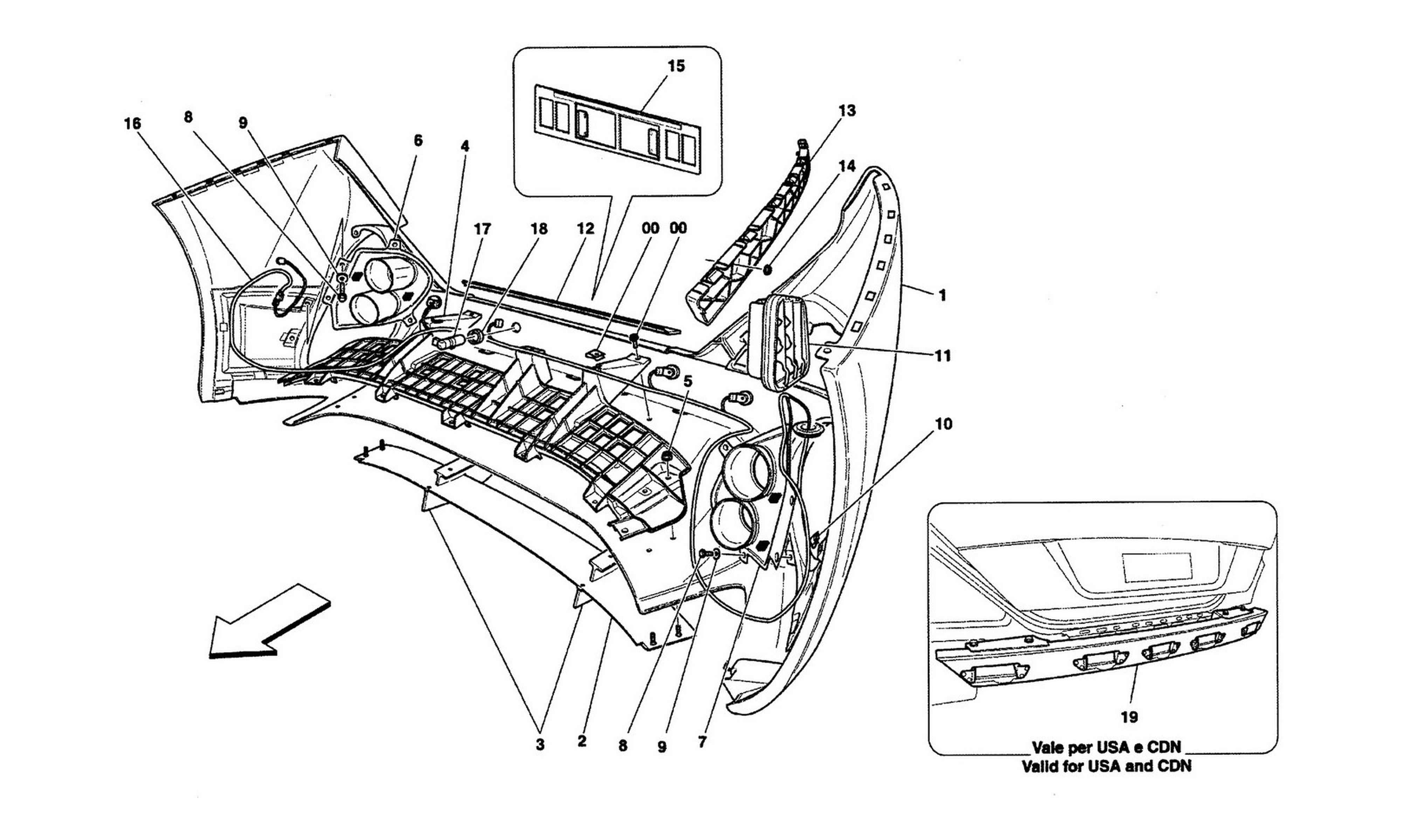 Schematic: Rear Bumper