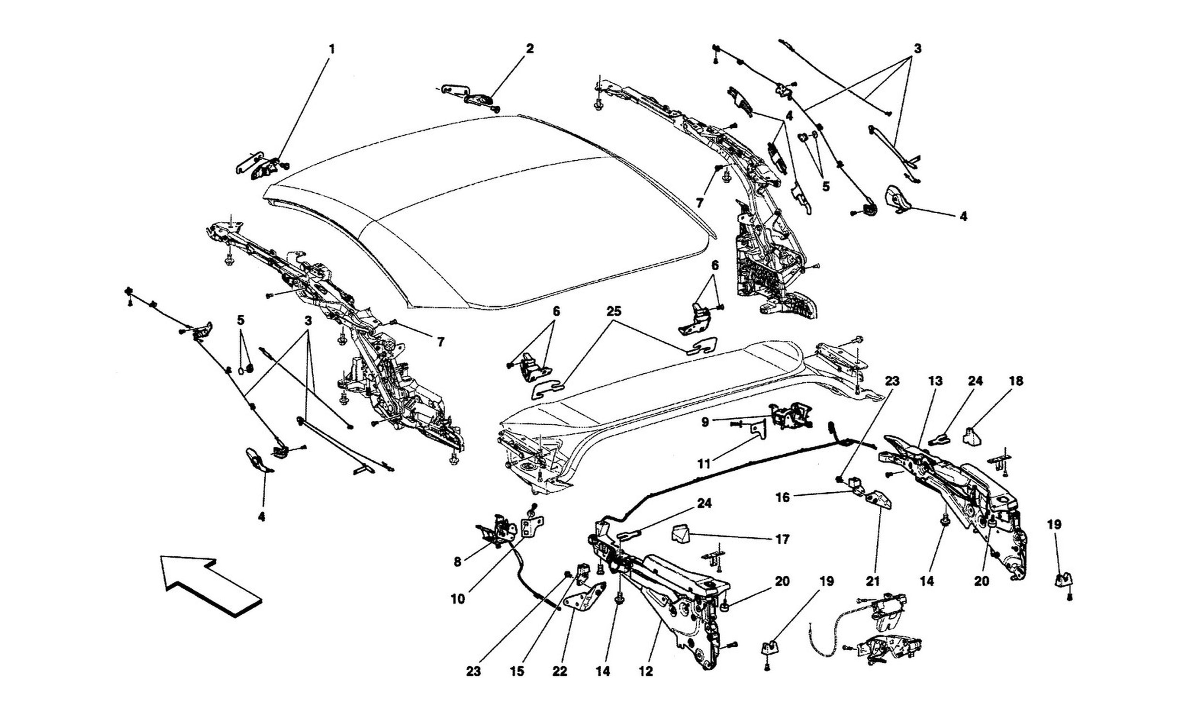 Schematic: Electrical Capote: Movement Parts