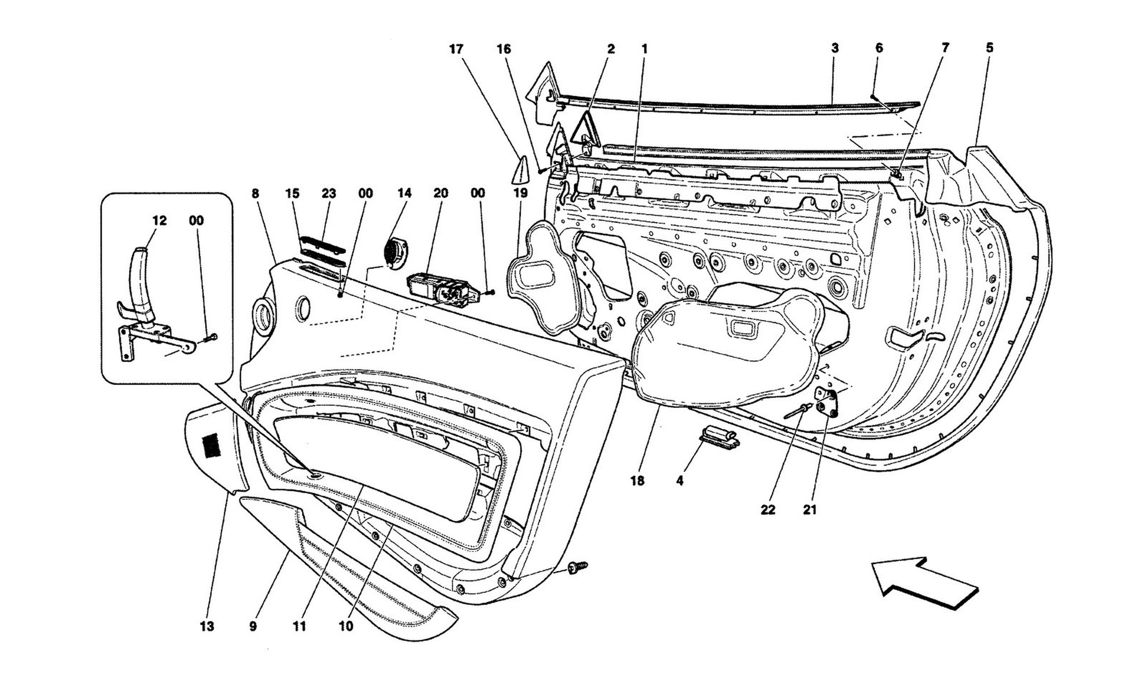 Schematic: Front Doors: Trim Panels