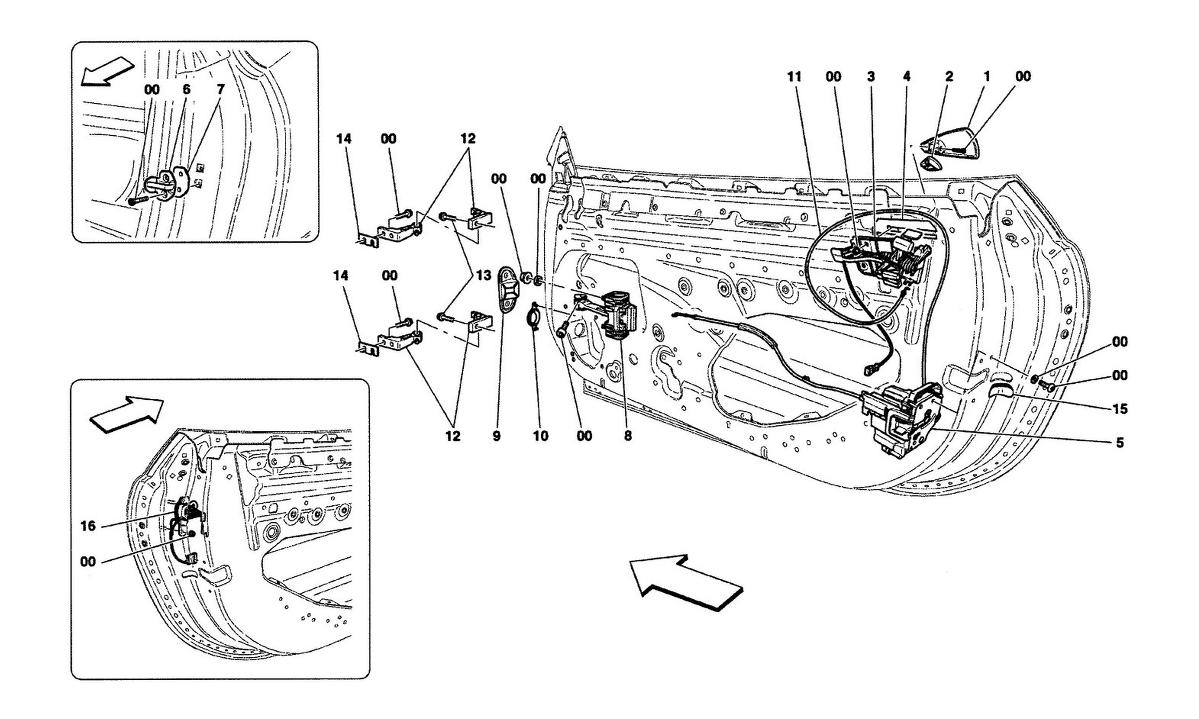 Schematic: Front Doors: Mechanisms