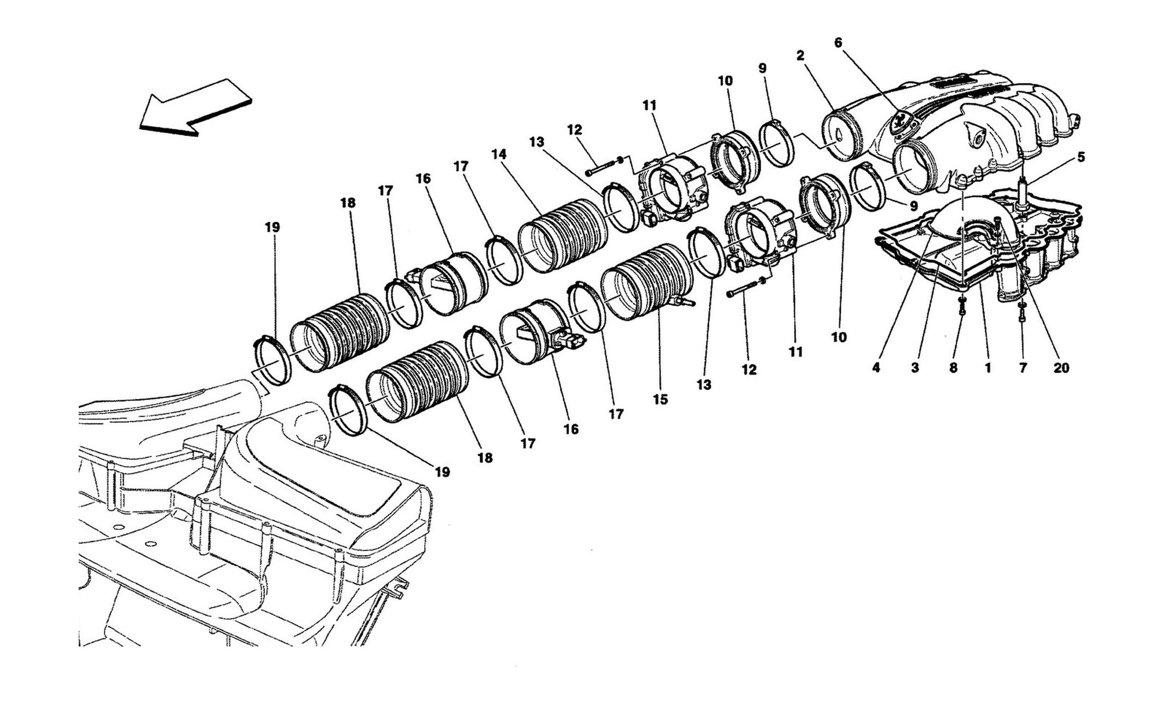 Schematic: Intake Manifold And Throttle Body