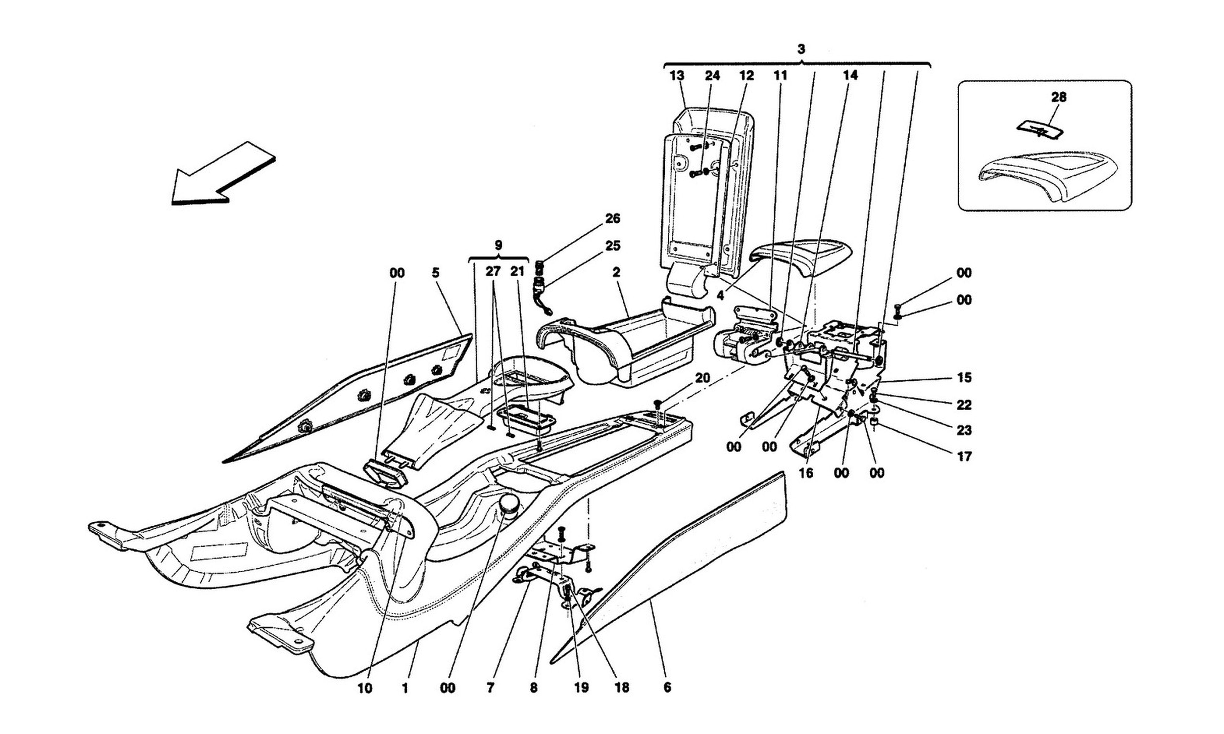 Schematic: Accessory Console And Centre Console