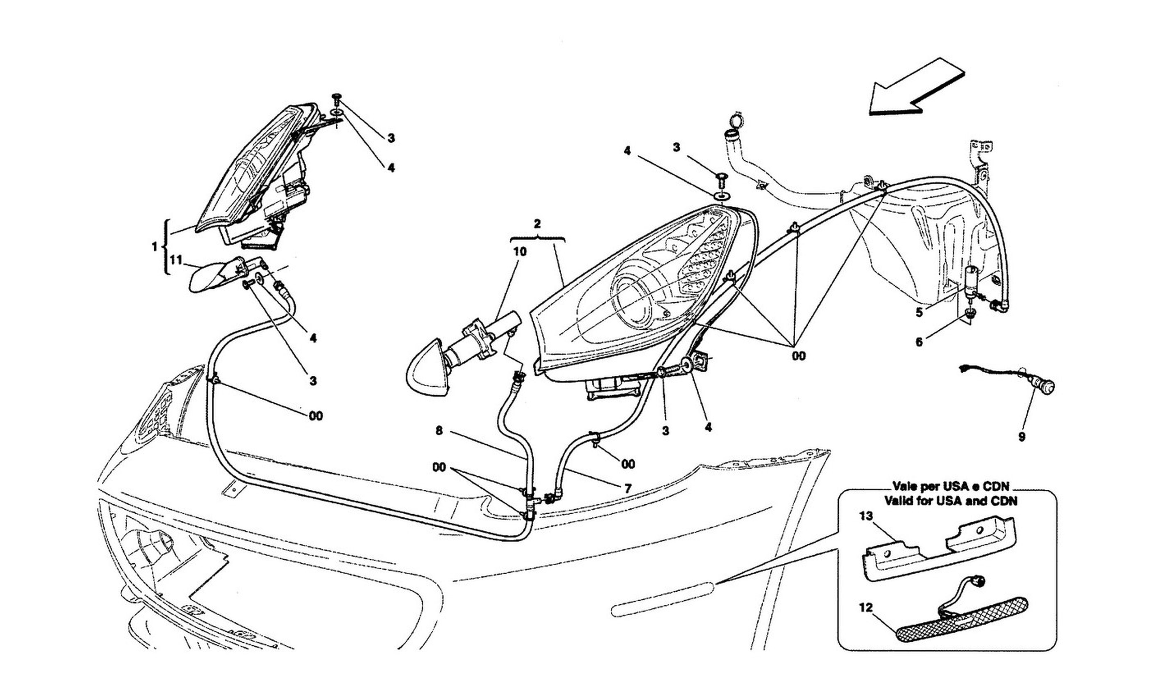 Schematic: Headlight Clusters