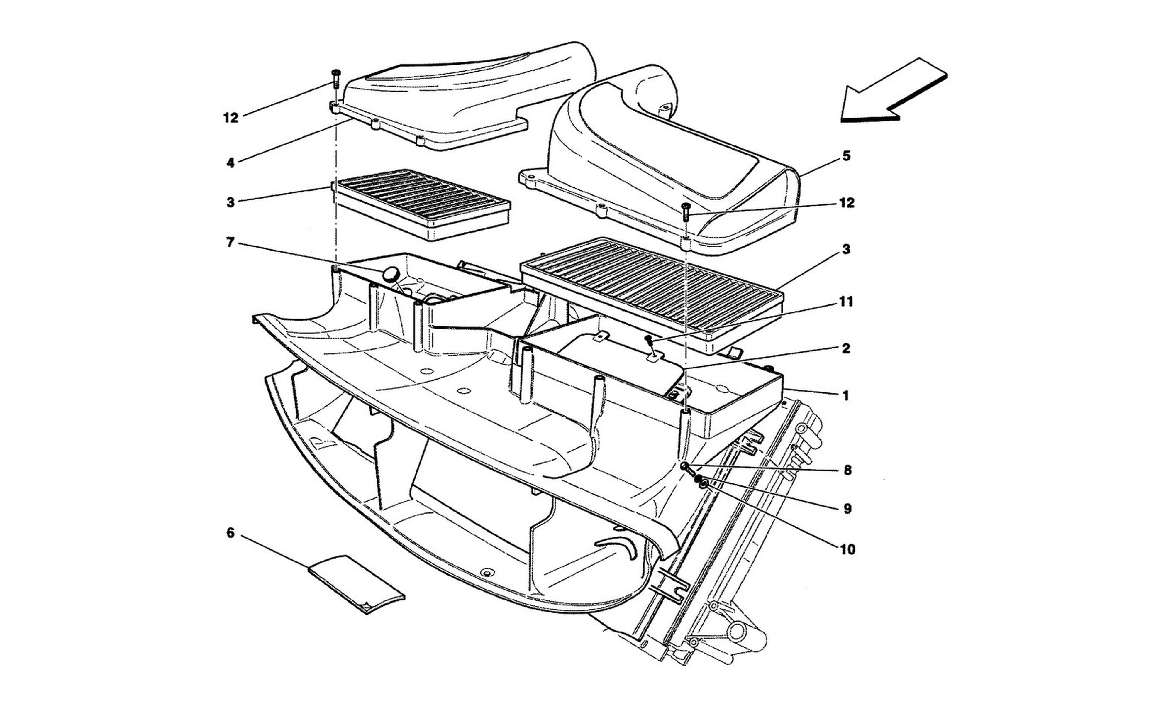 Schematic: Air Filter, Air Intake And Ducts