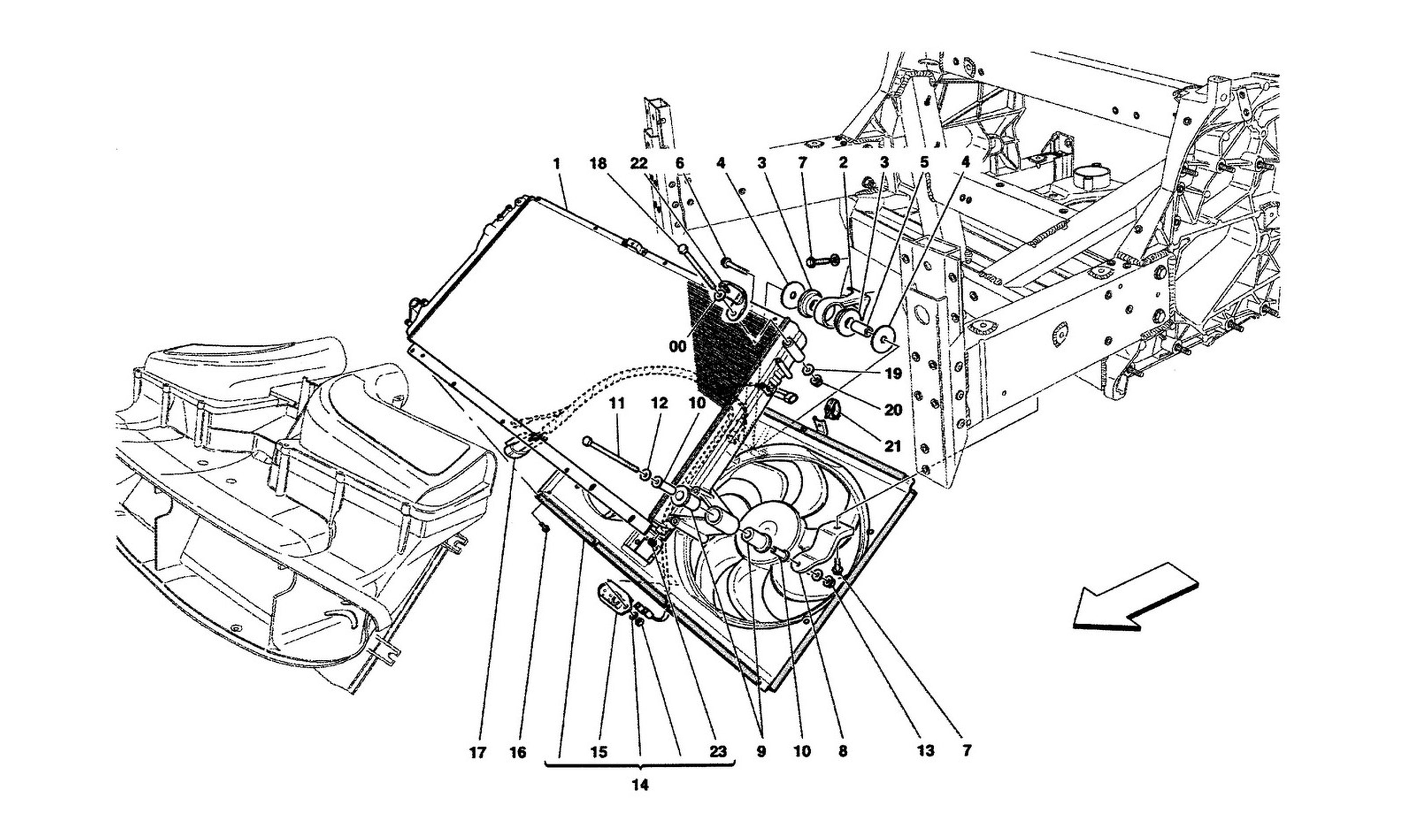 Schematic: Cooling: Air Radiators And Ducts