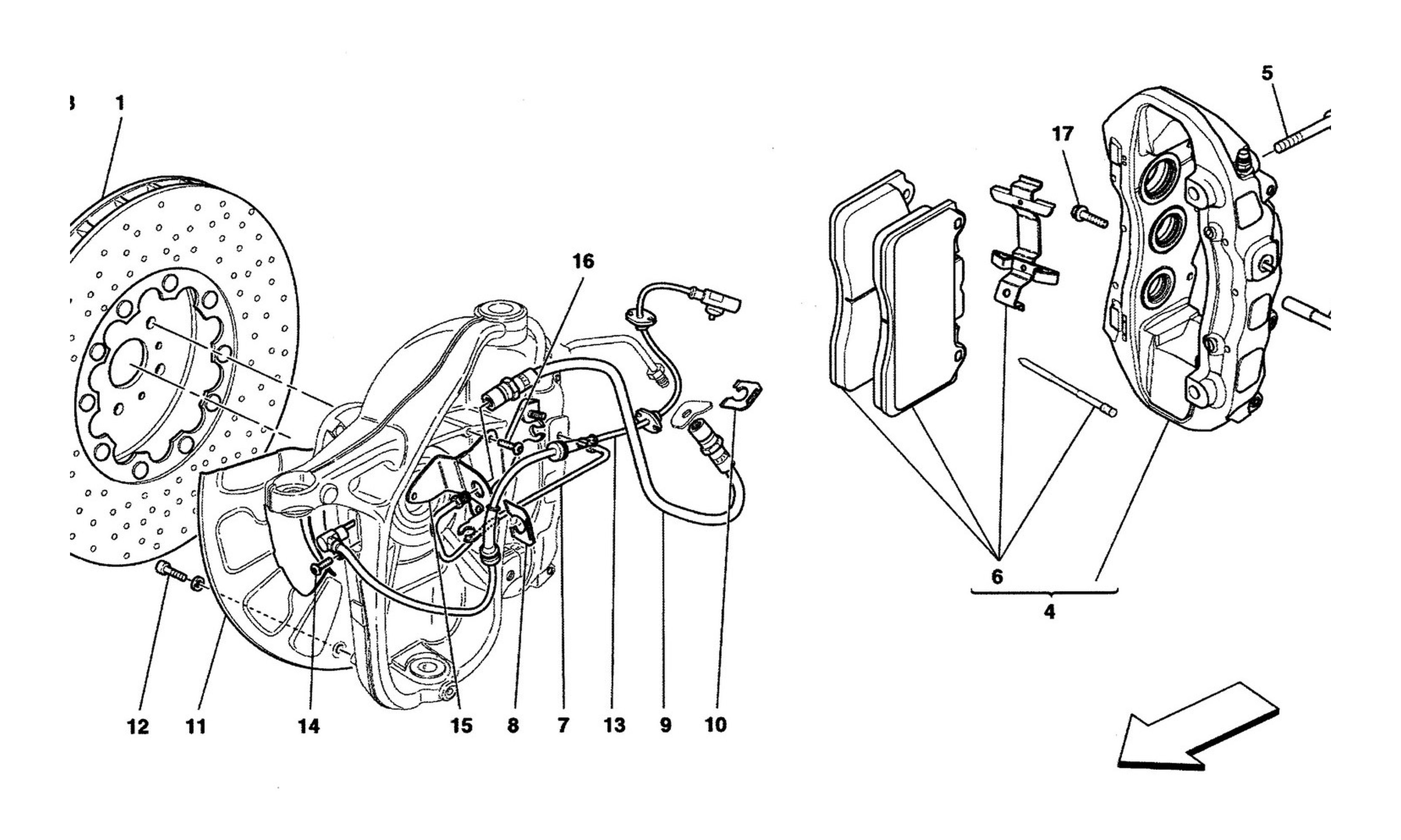 Schematic: Braking Devices On Front Wheels