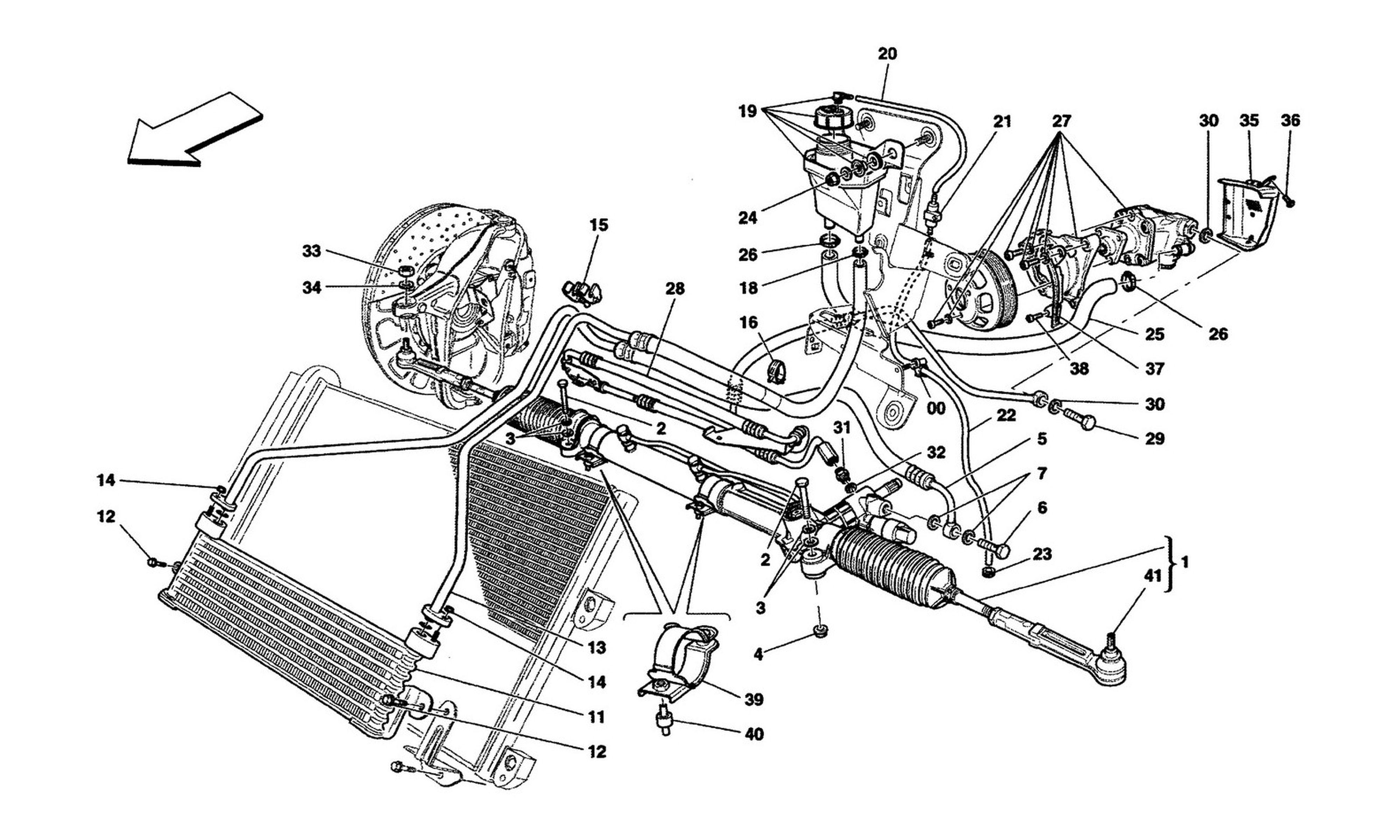 Schematic: Steering Bos And Hydraulic Steering Pump