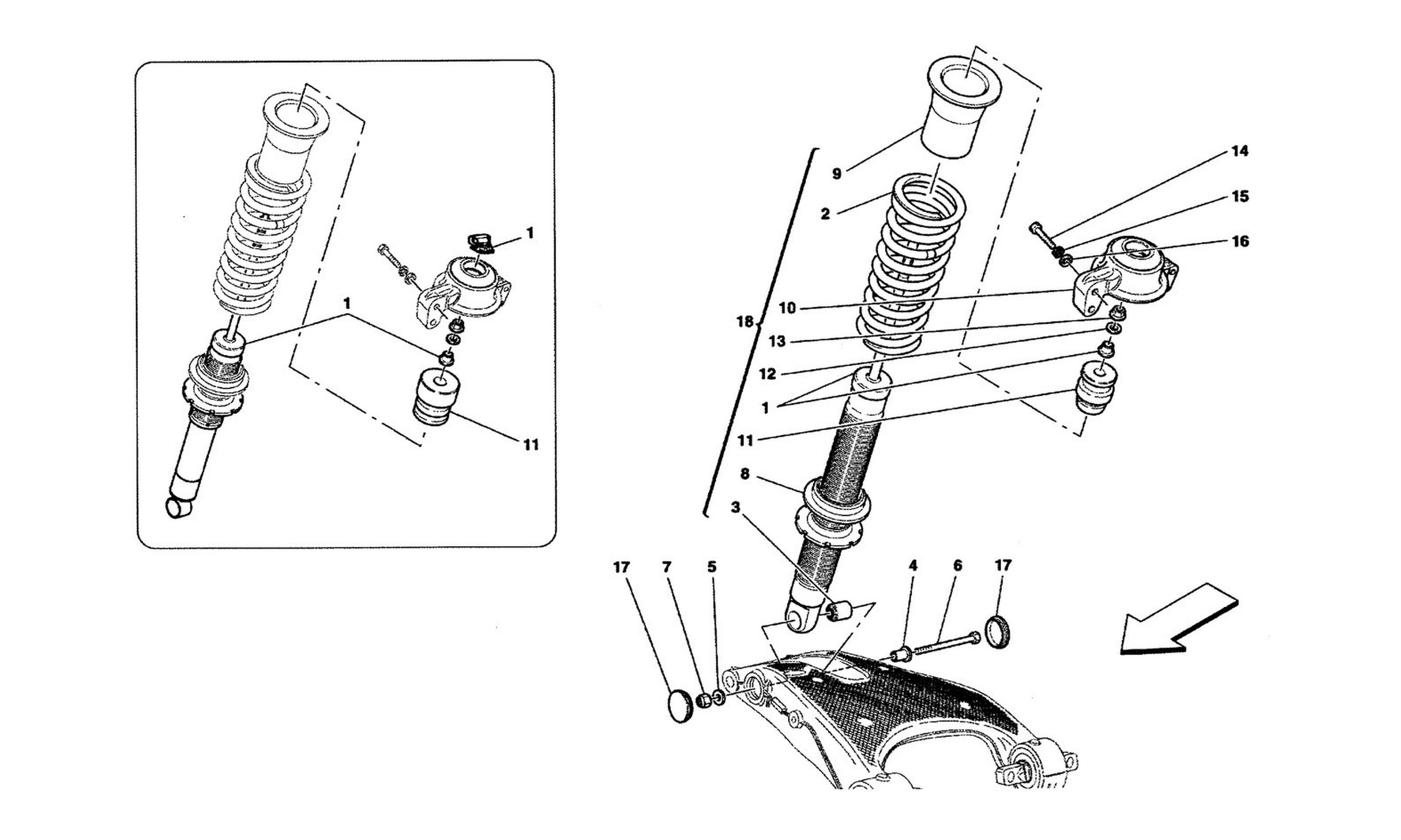 Schematic: Rear Shock Absorber Devices