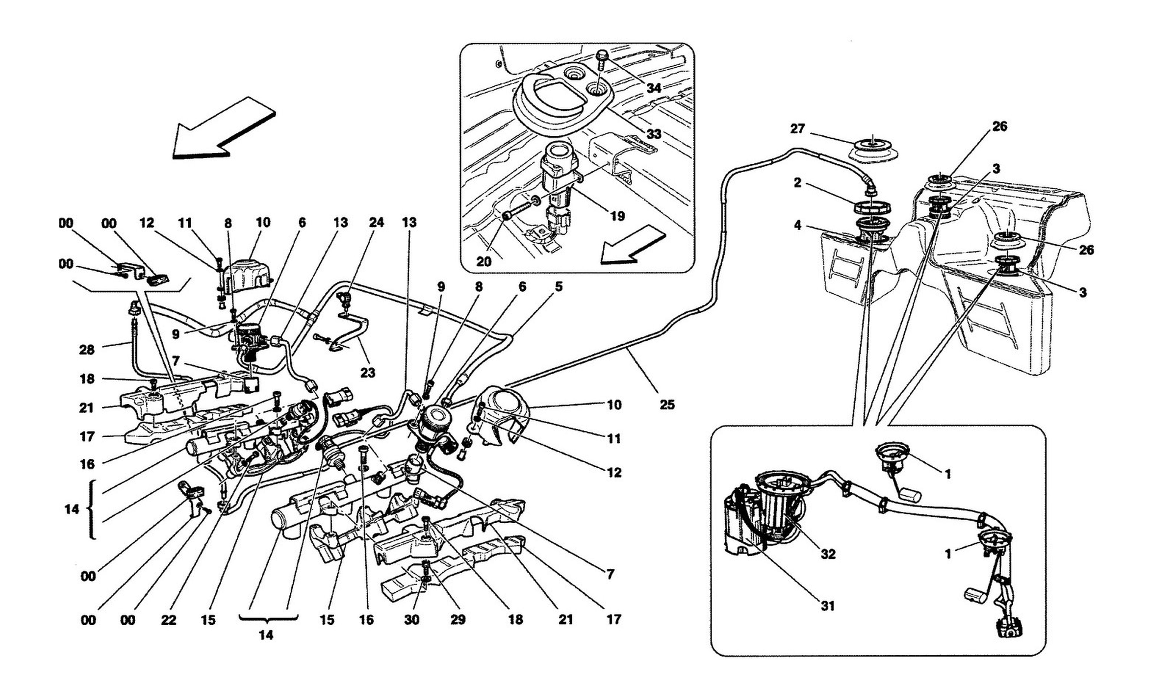 Schematic: Fuel Pumps Amd Connection Lines